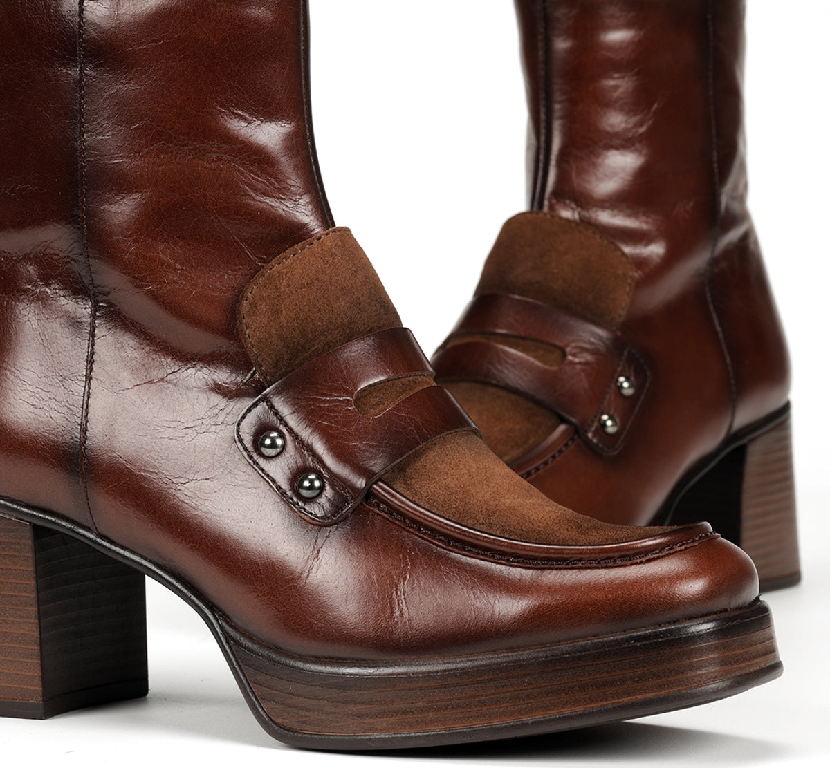 Dorking by Fluchos Cristel D9158 bottines femme marron plateforme