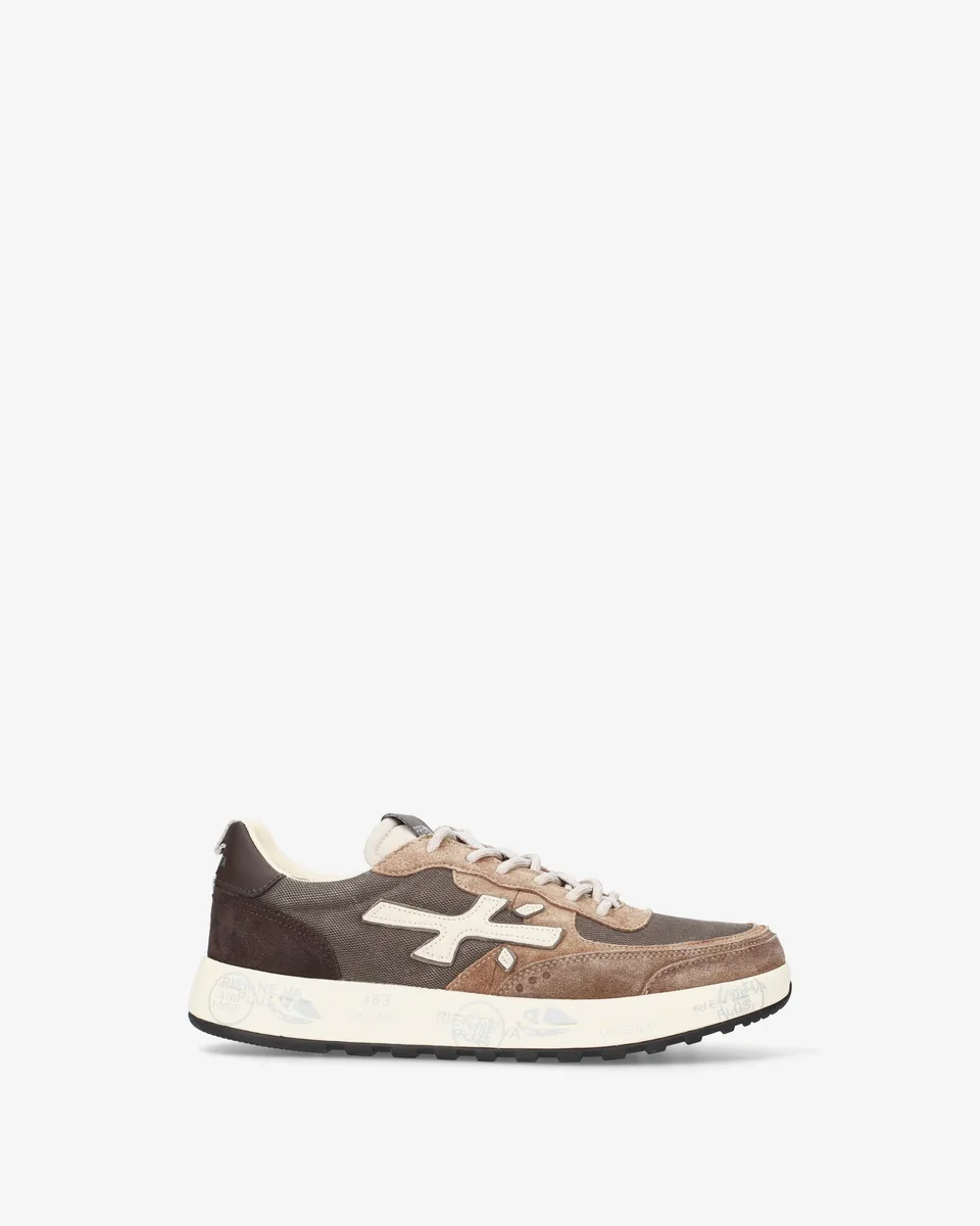 Premiata Nous 8461 baskets homme marron daim