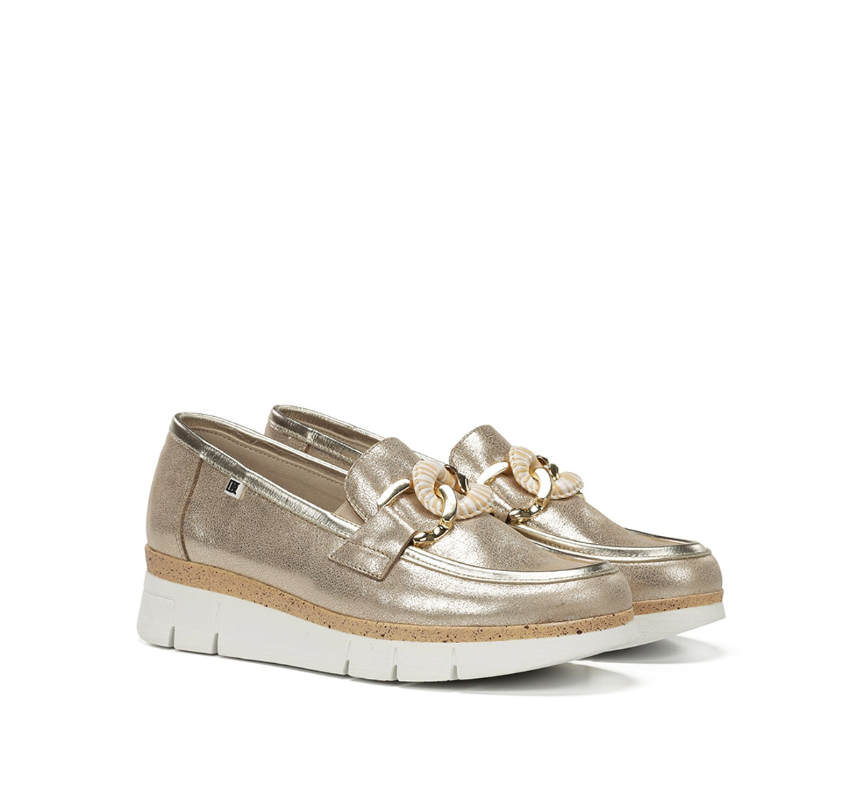 Dorking by Fluchos India D9691 mocassins doré femme cuir