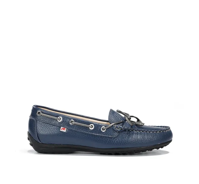 Fluchos Bruni F2158 Mocassin Cuir Bleu Femme