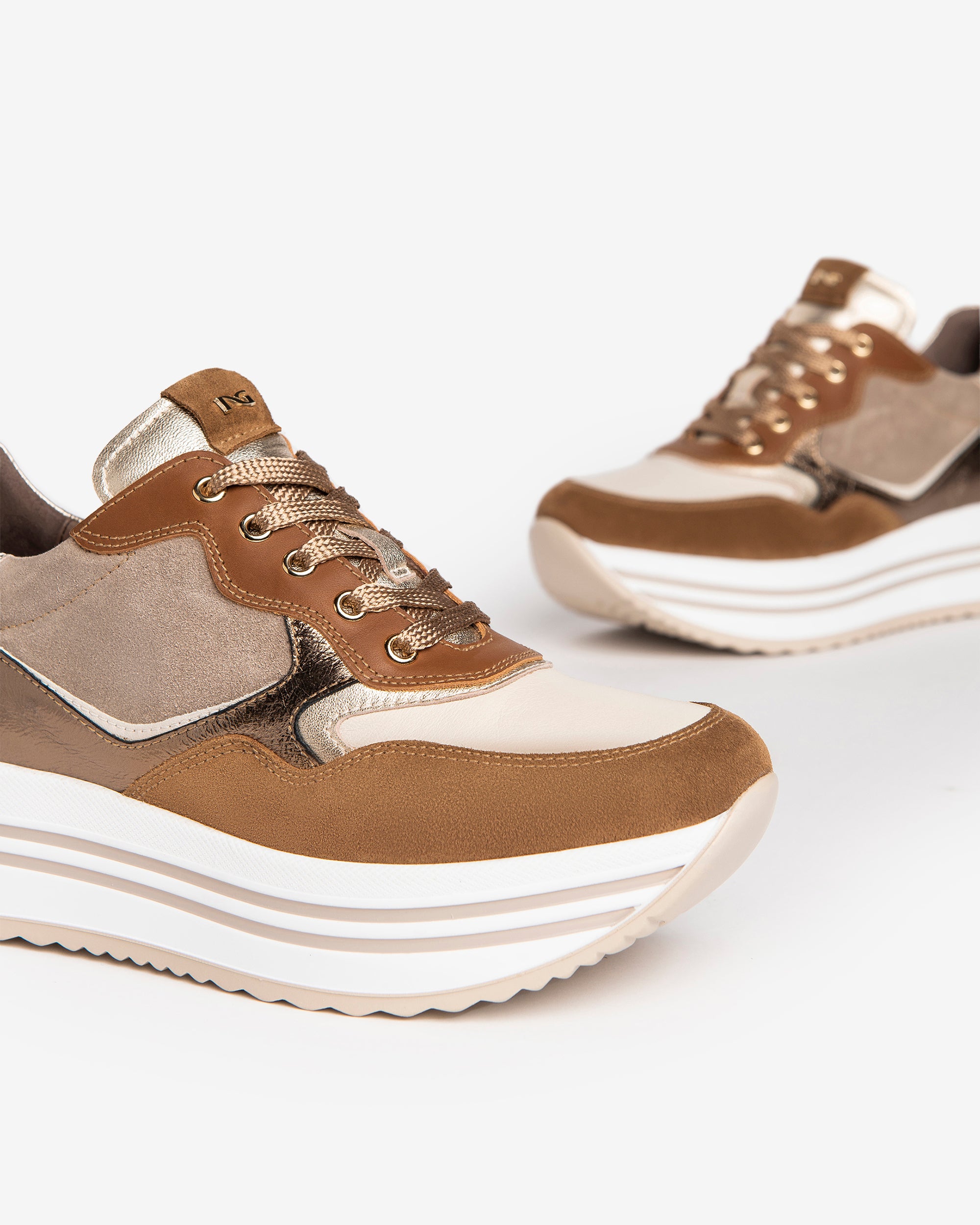 Nero Giardini Sneakers baskets cuir daim DryGo femme