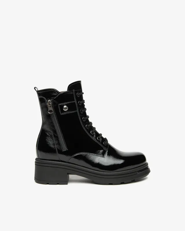 Nero Giardini Combat Boots bottines vernis femme hiver