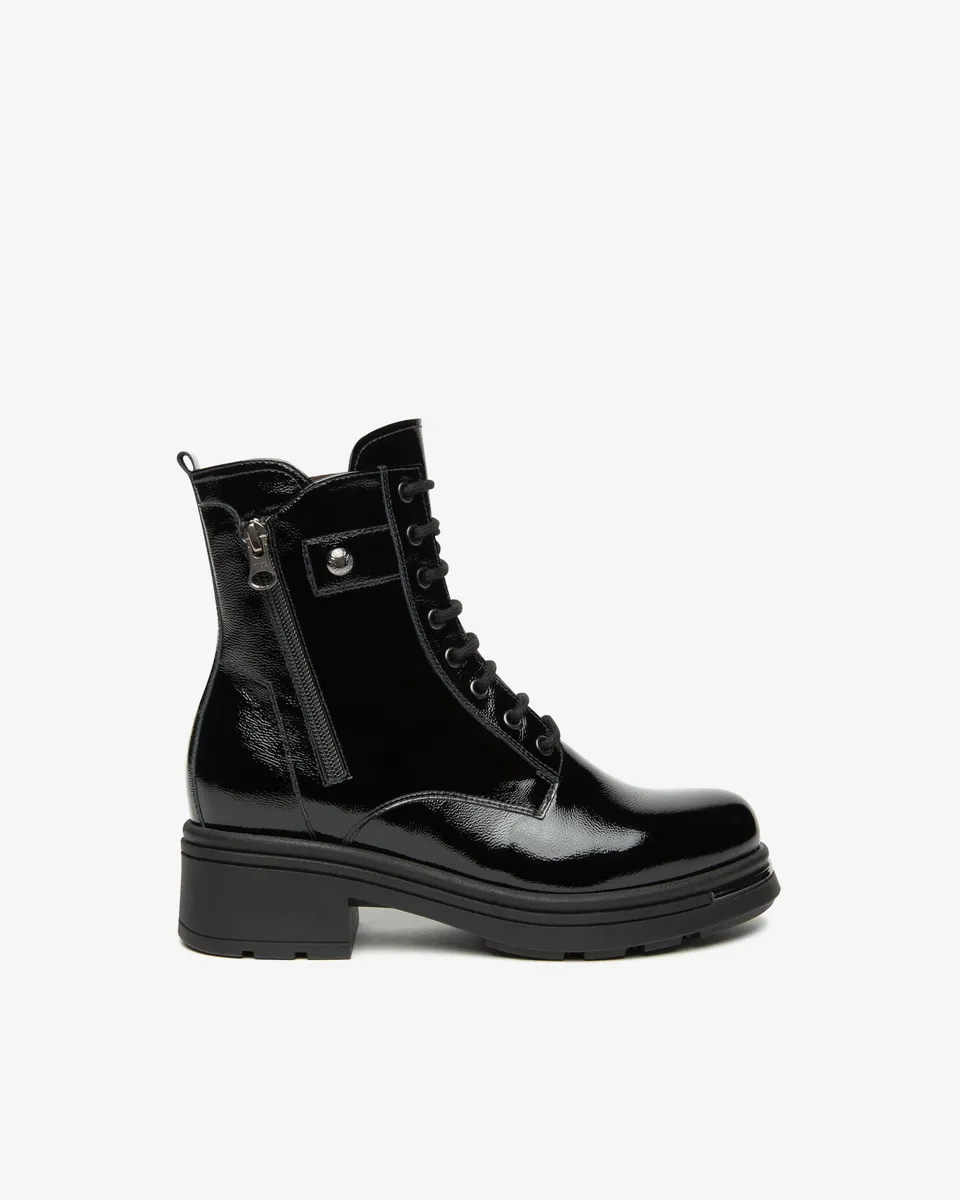 Nero Giardini Combat Boots bottines vernis femme hiver