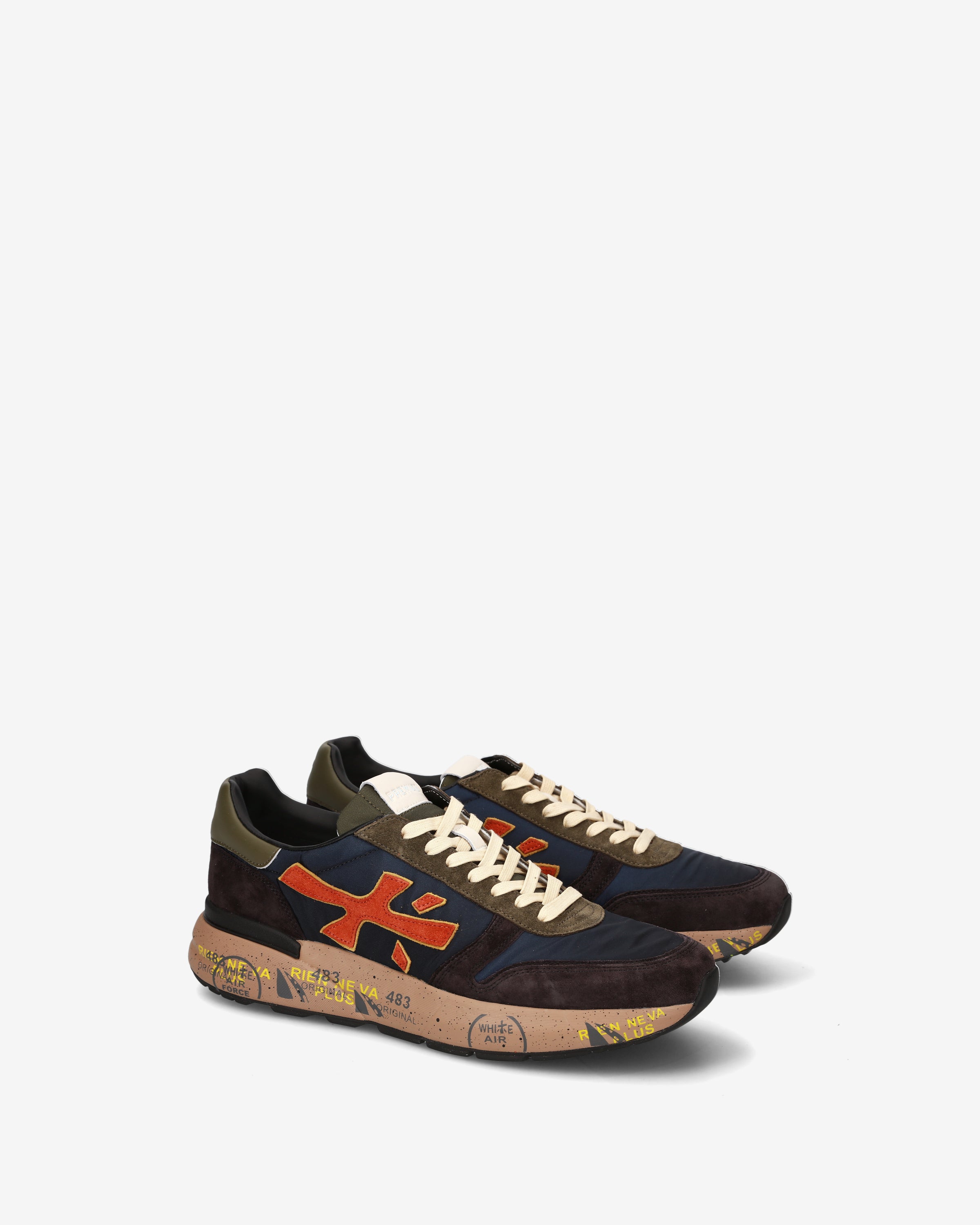 Premiata Mick 7721 baskets homme bleu marine