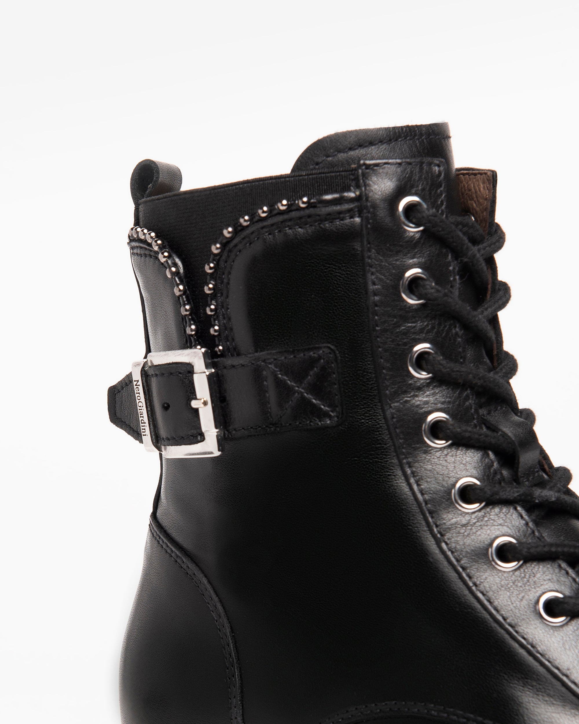 Nero Giardini Combat Boots bottines cuir femme hiver