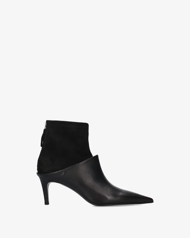 Premiata bottines femme noir cuir daim talon 6 cm