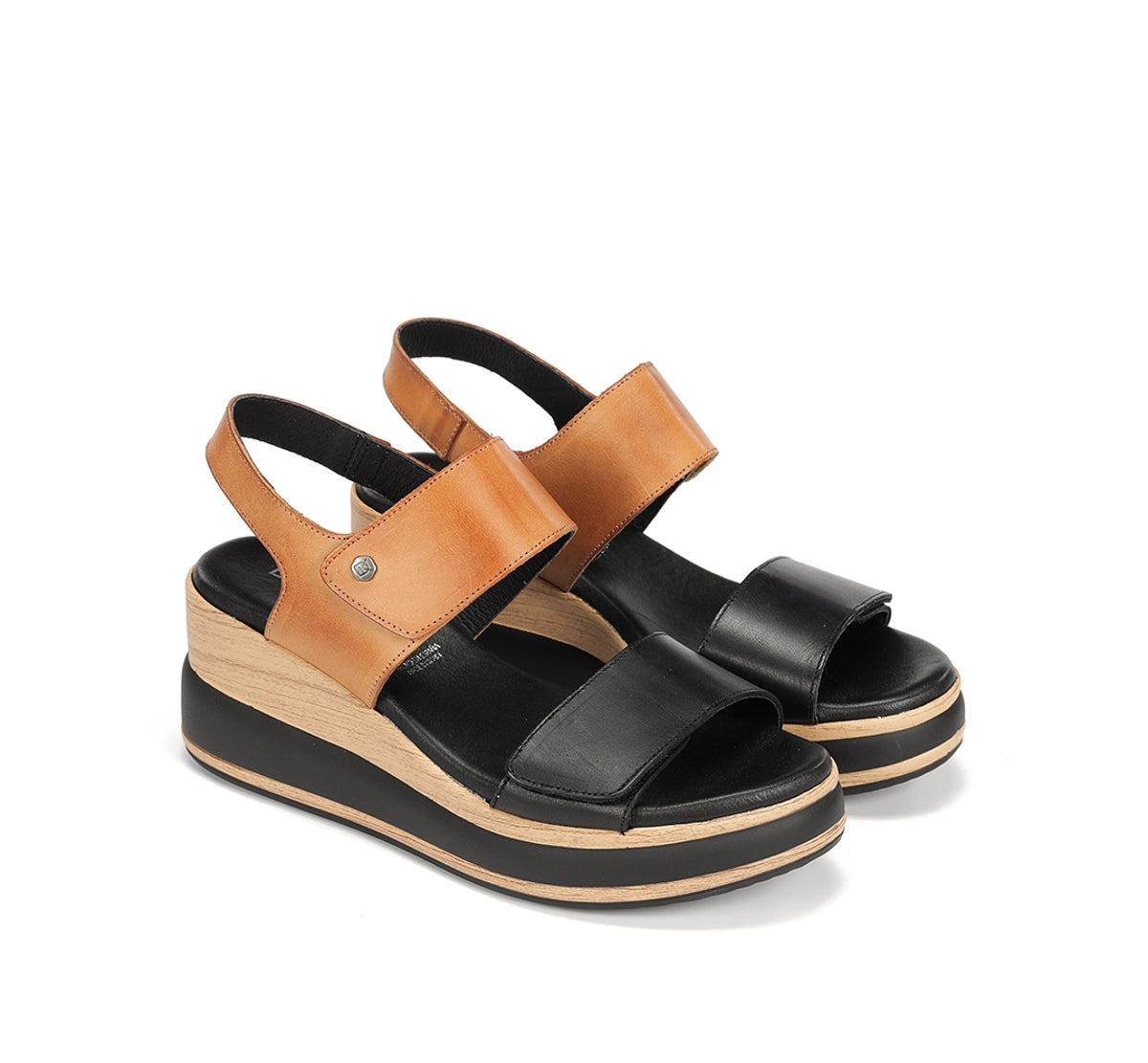 Dorking Prince D9643 sandales noires femme plateforme