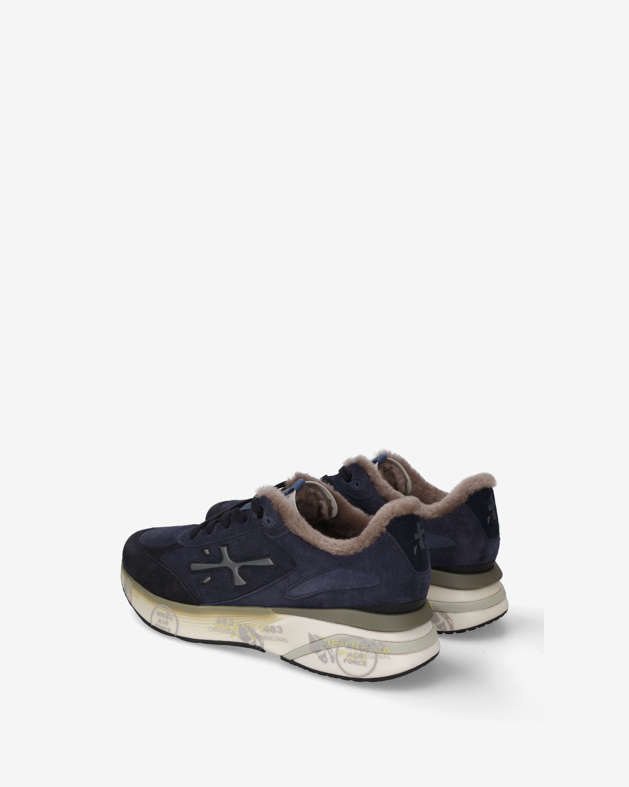 Premiata Moerun 7776M Sneakers Bleu Nuit Fourrée