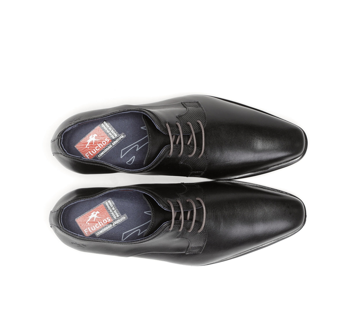 Fluchos Cesar 9668 derbies homme noirs cuir cérémonie