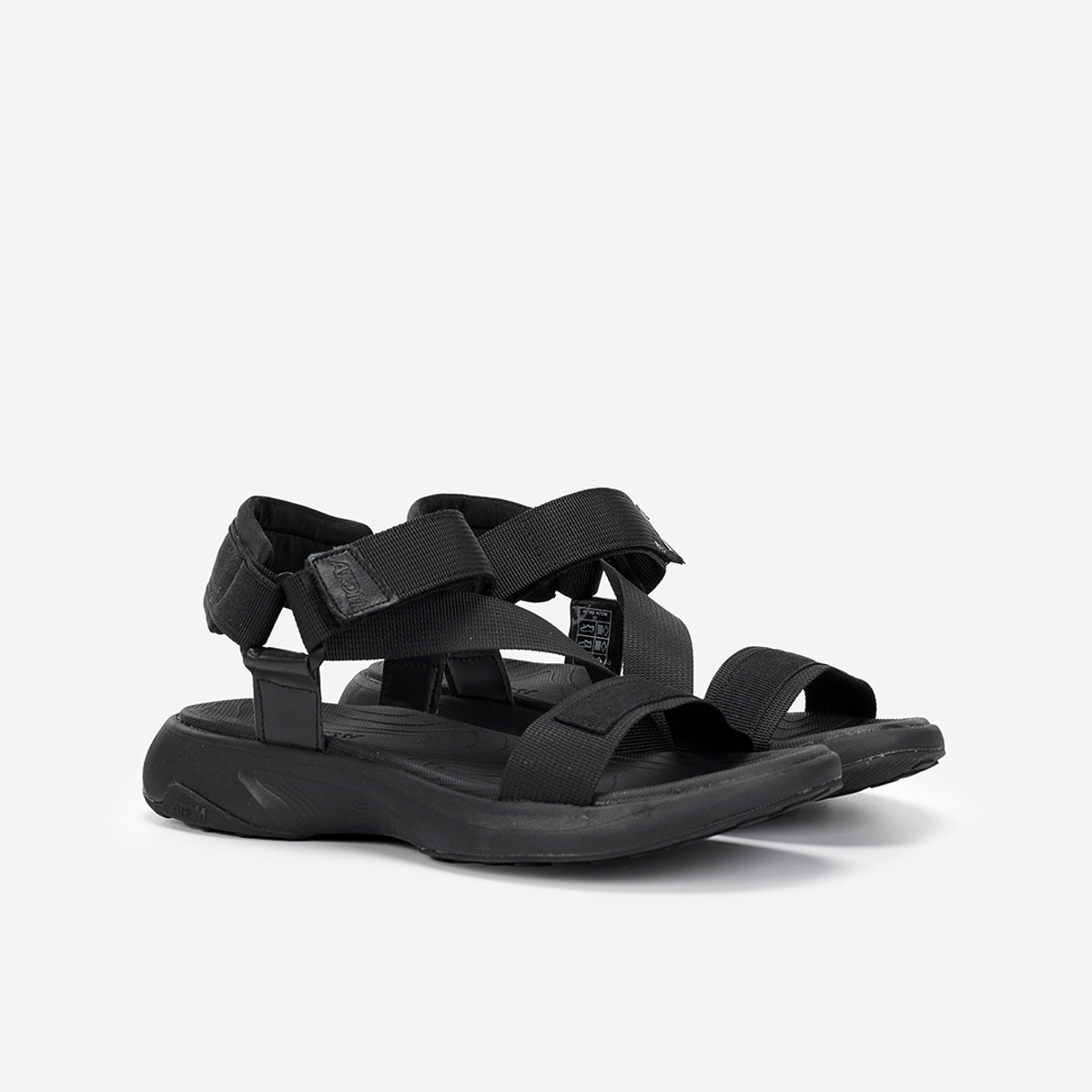 Atom by Fluchos Energy AT182 Sandale Sport Femme Noir