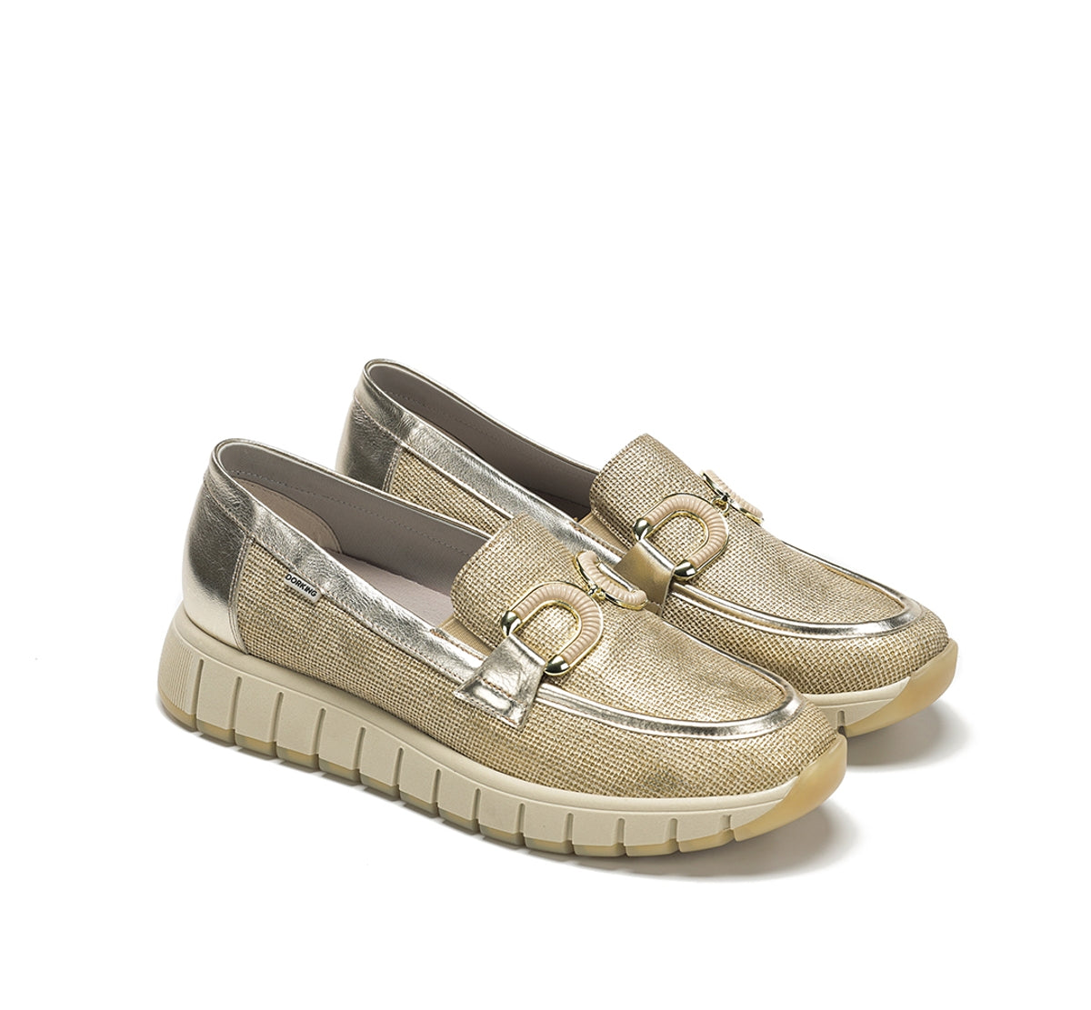 Dorking by Fluchos Kloss D9636 mocassin taupe femme