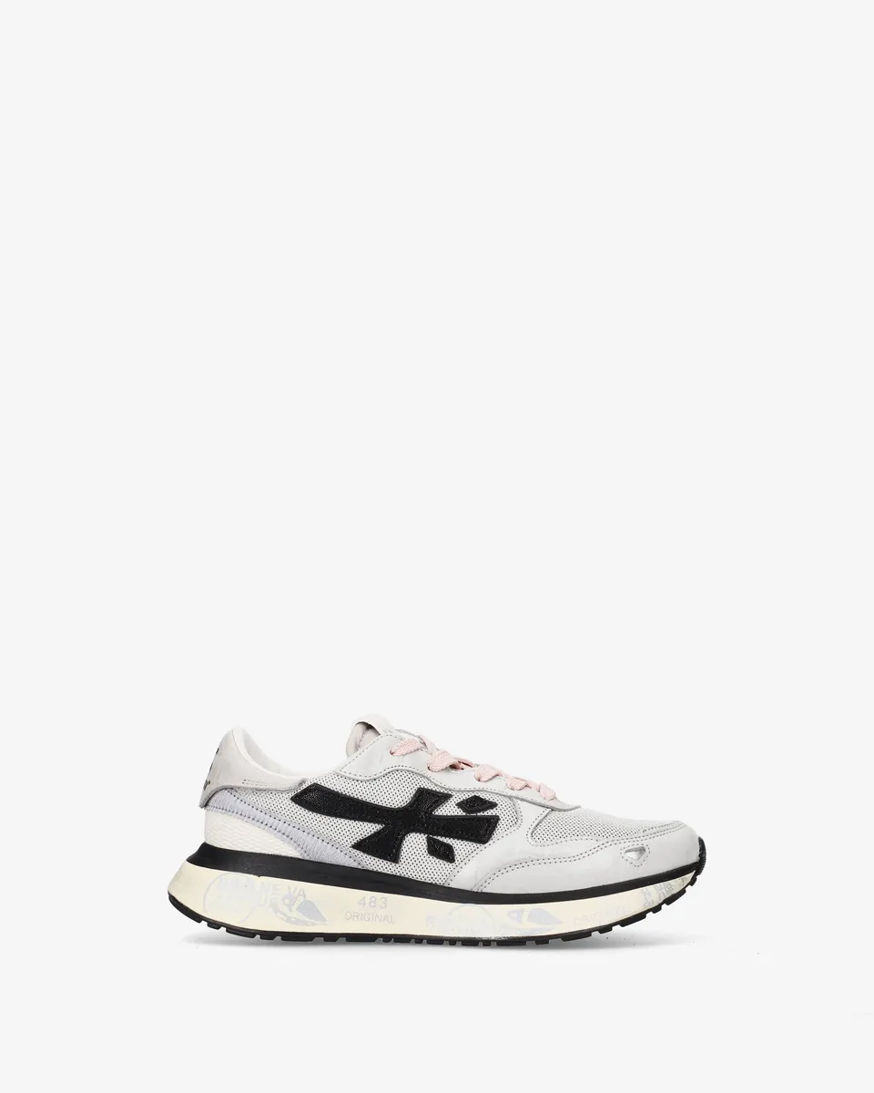 Premiata Lauryn 8533 sneakers crème femme fourrure
