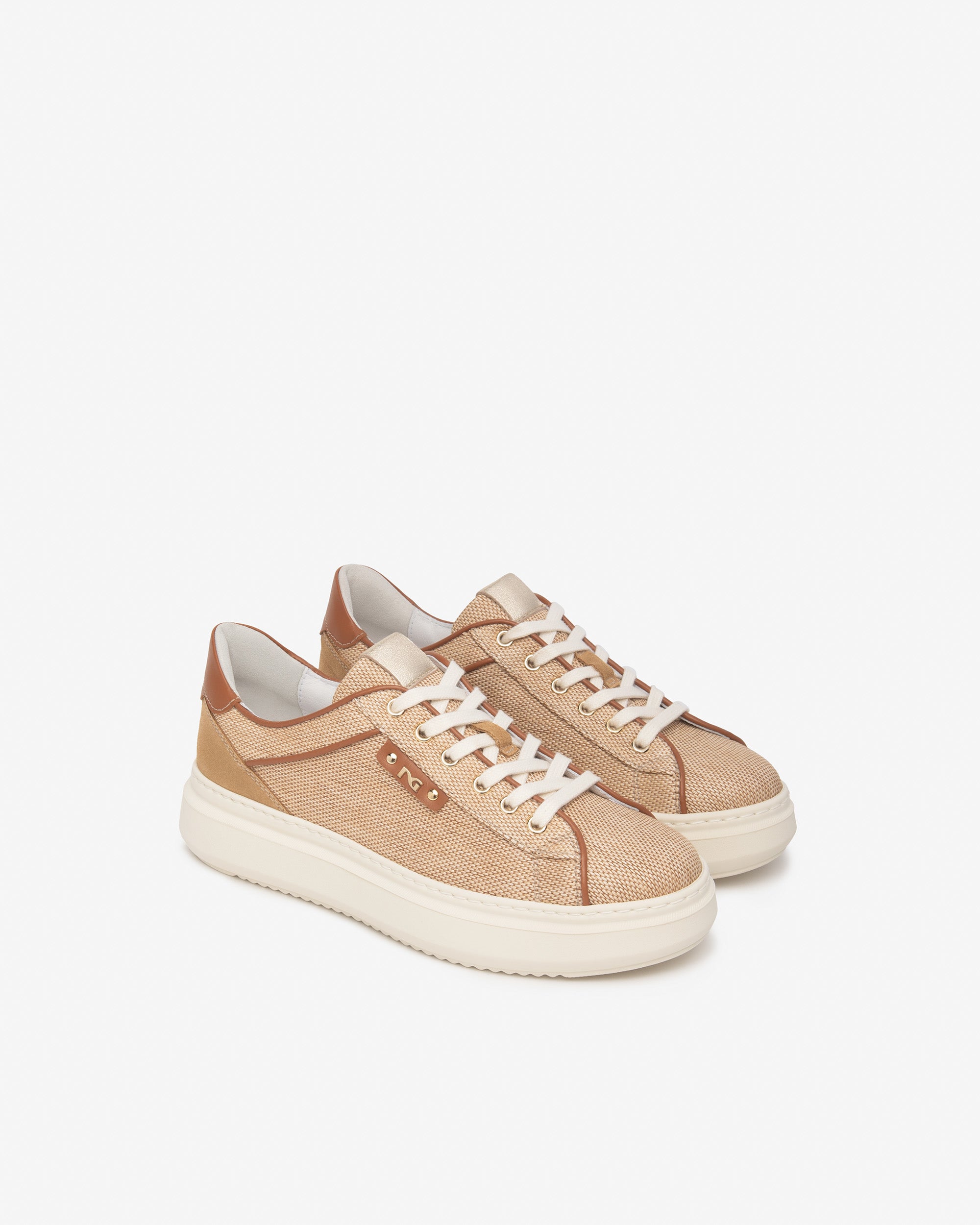Nero Giardini Sneakers baskets cuir tissu femme memory