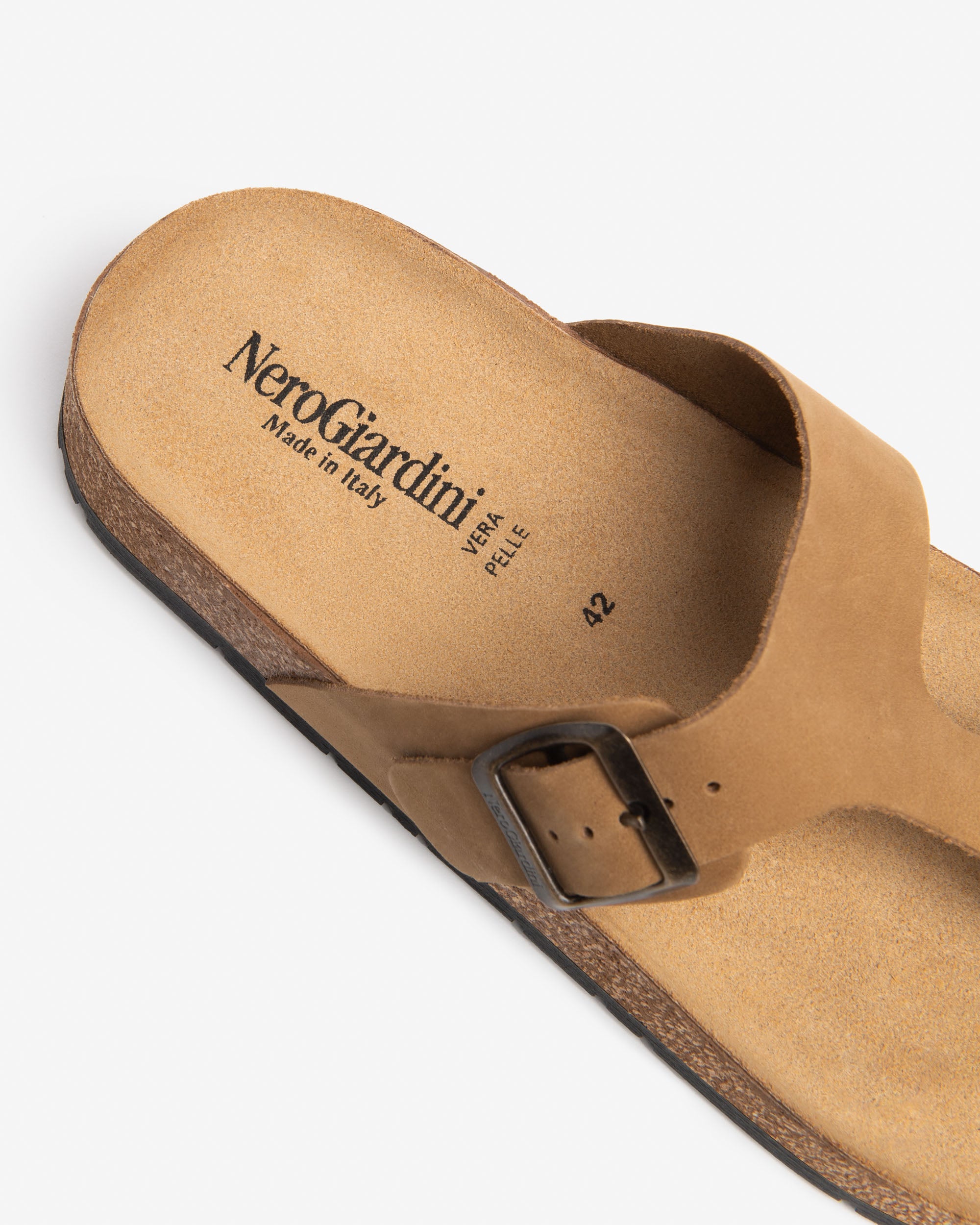 Nero Giardini Slippers tongs cuir homme 43 confort