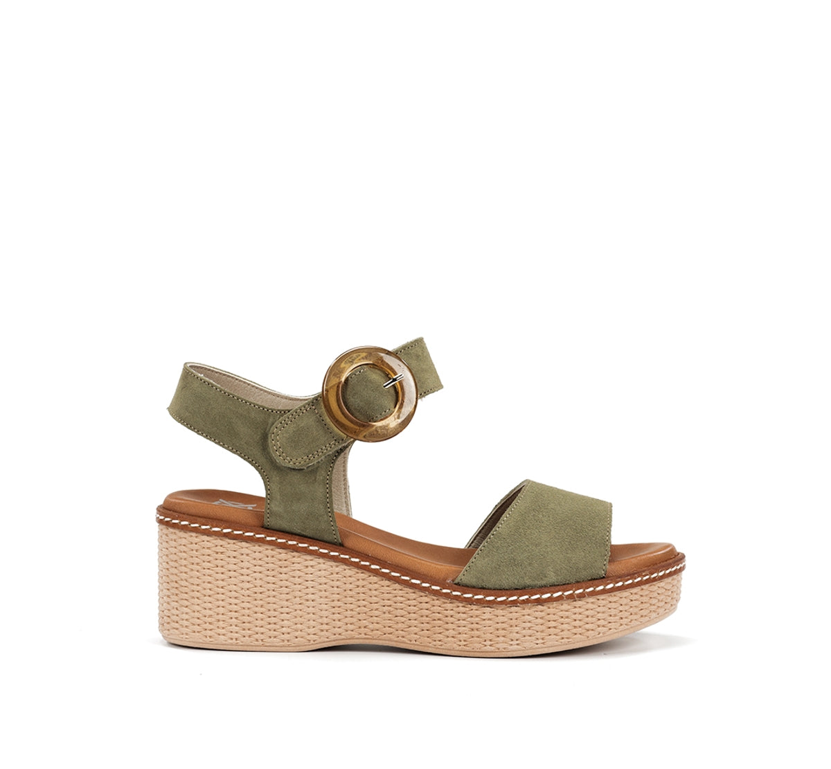 Dorking Nido D9450 sandale vert femme compensée