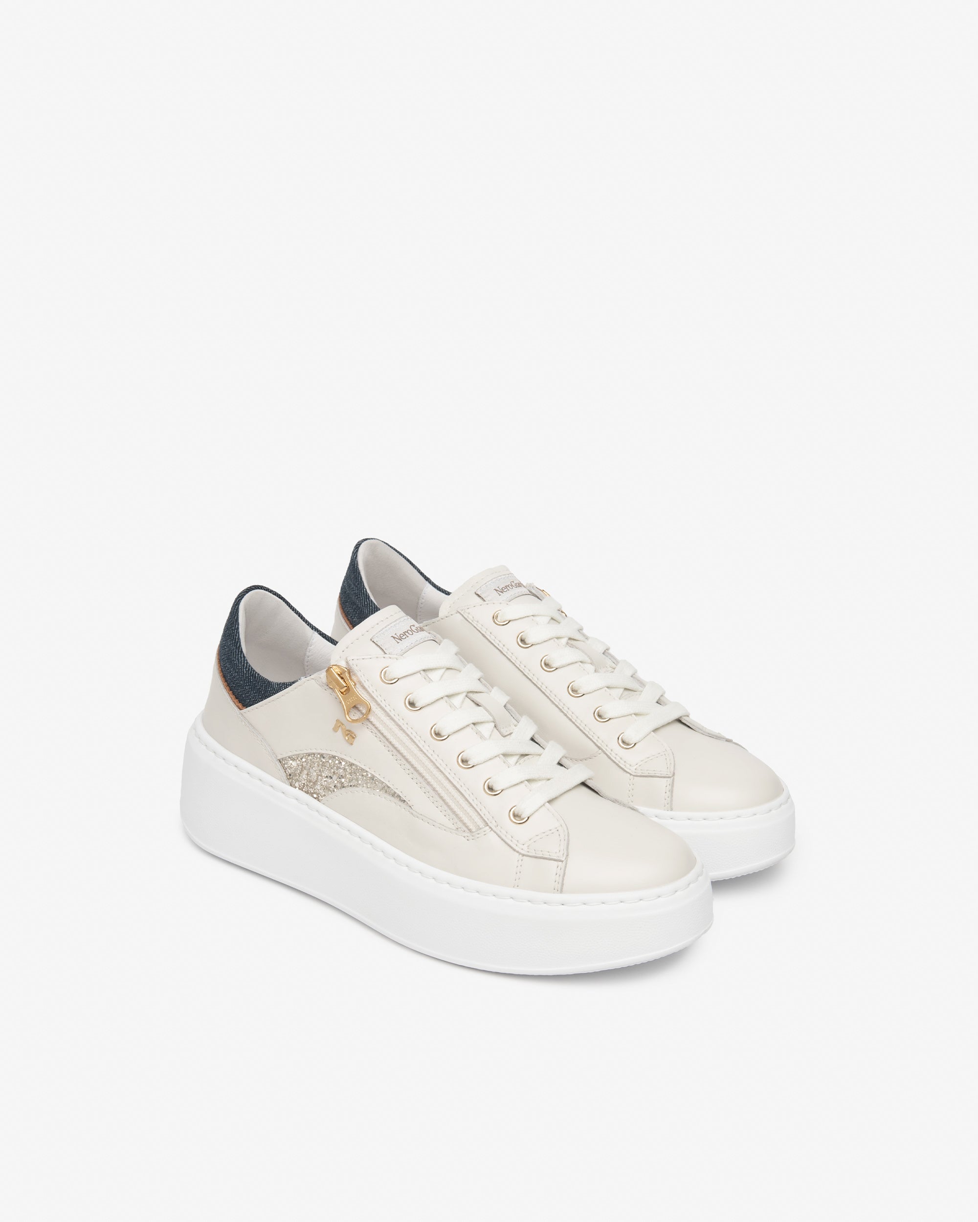 Nero Giardini Sneakers Baskets Femme Cuir Tissu 35-41