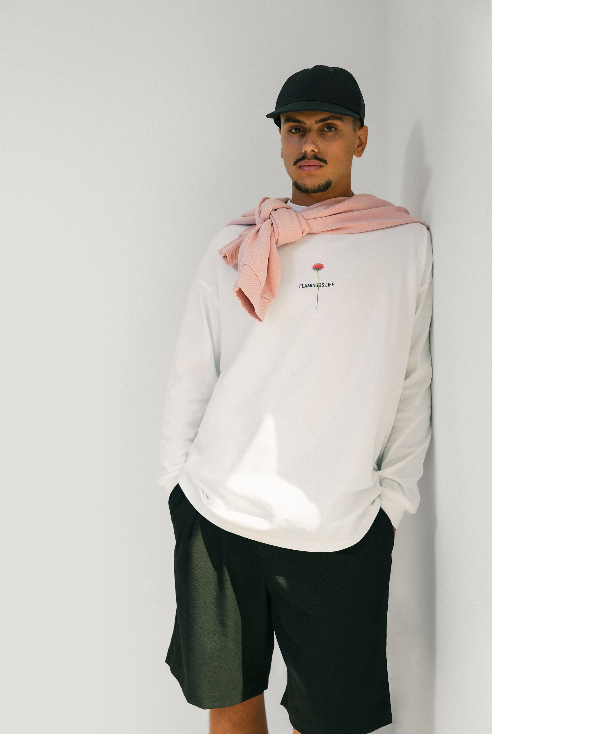 Flamingos Life Apparel t-shirt manches longues flower blanc