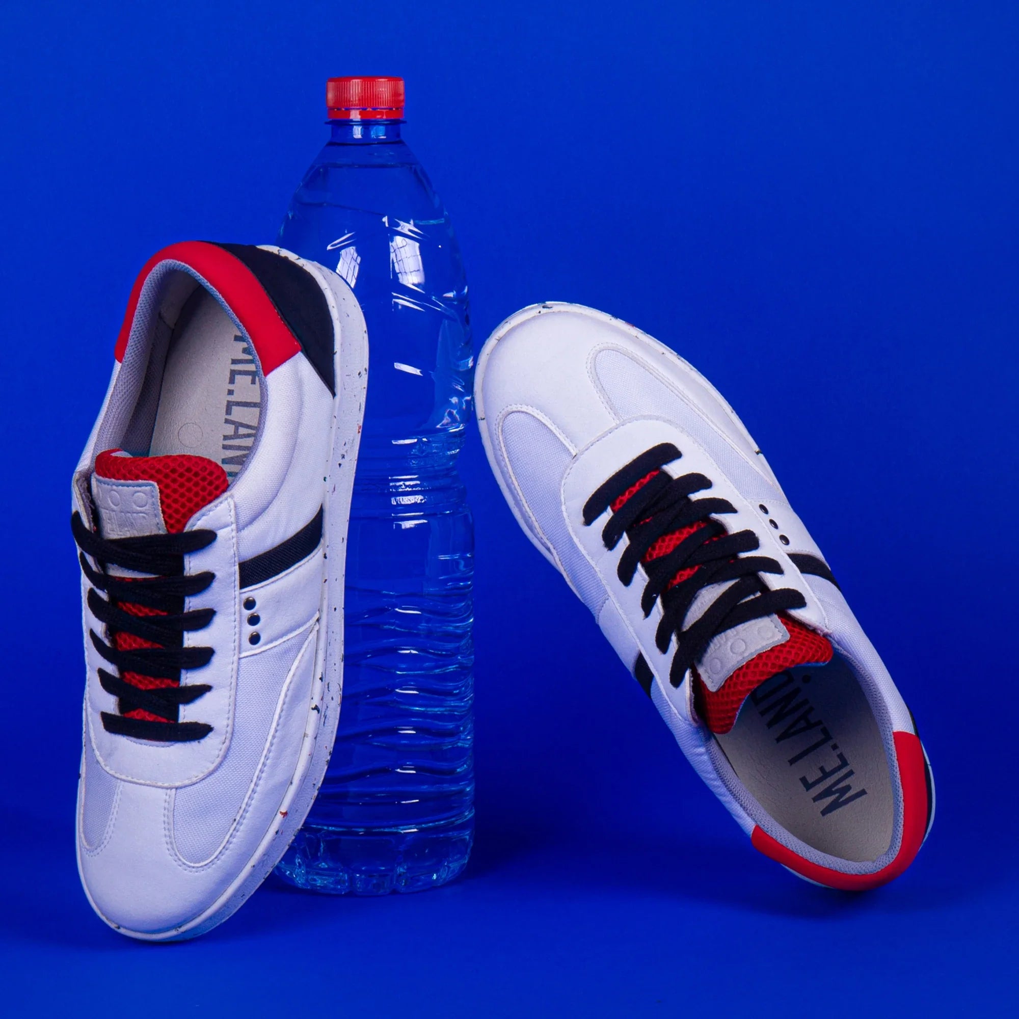 Me.Land Vivace baskets vegan blanc noir rouge recyclées