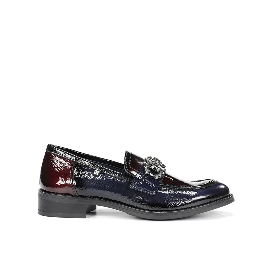 Dorking Harvard D9118 mocassin bleu femme