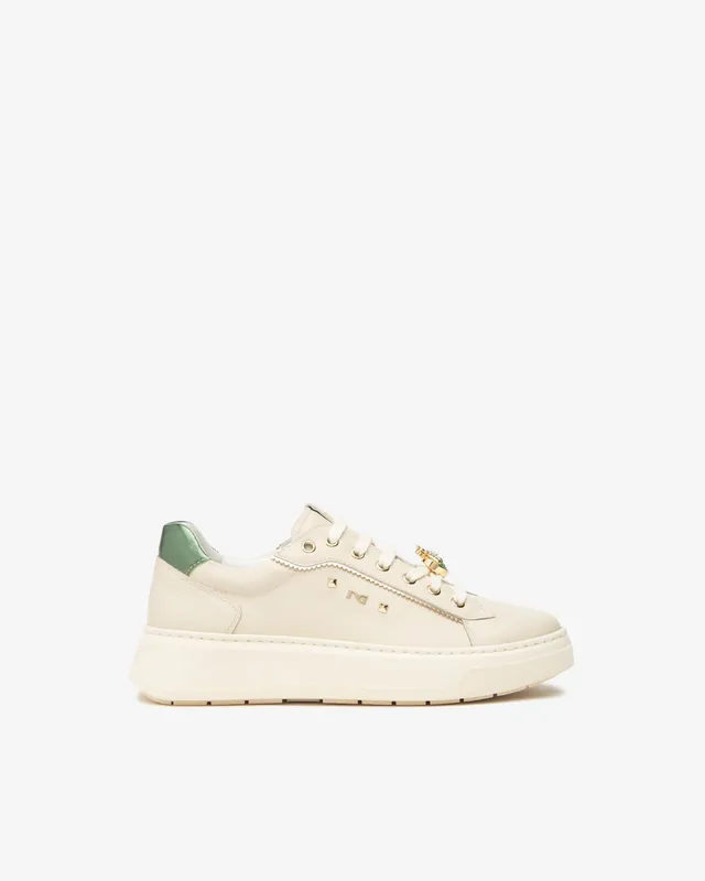 Nero Giardini Sneakers Baskets Cuir Femme Tissu Technique