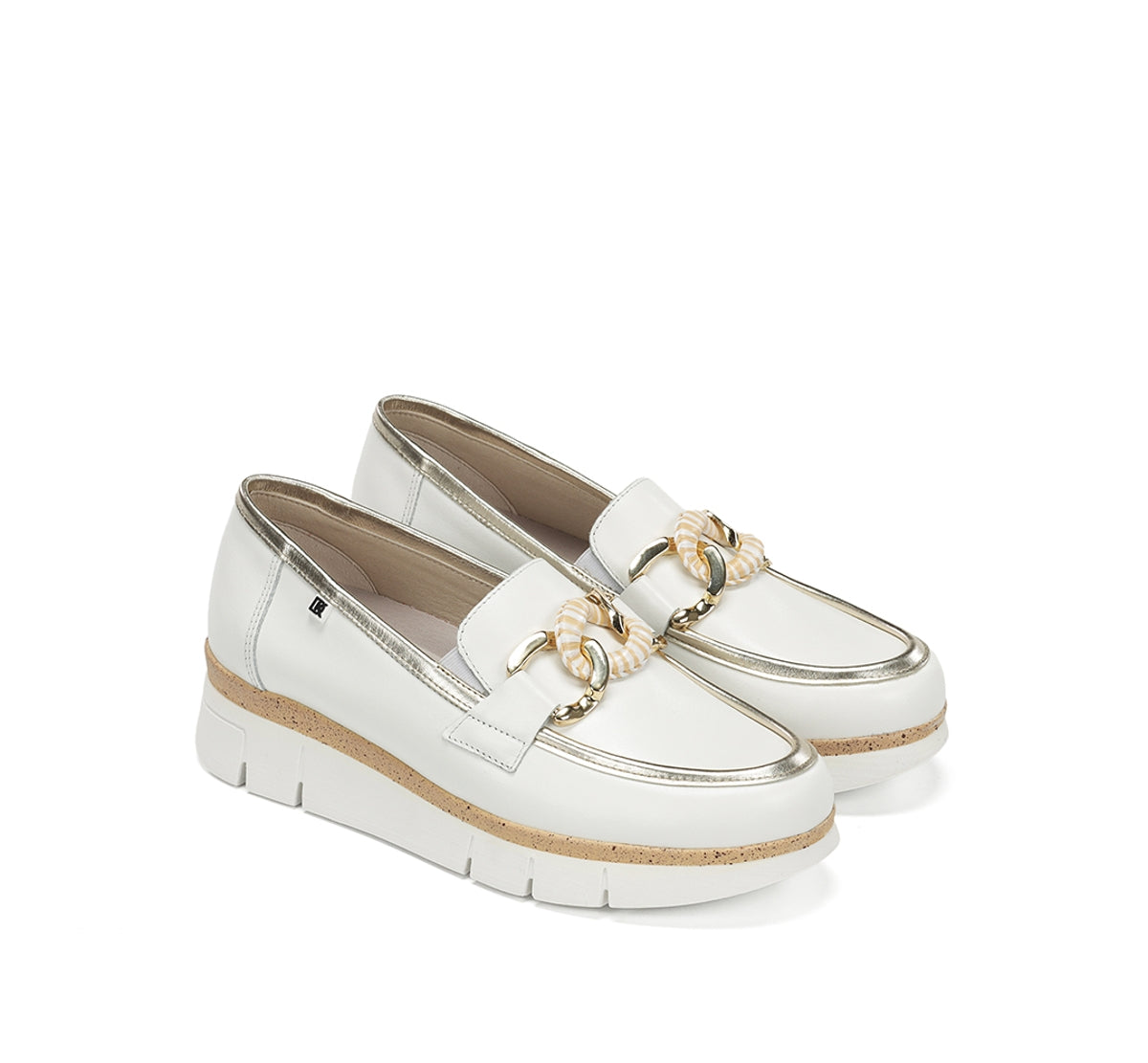Dorking India D9691 mocassin blanc femme sport