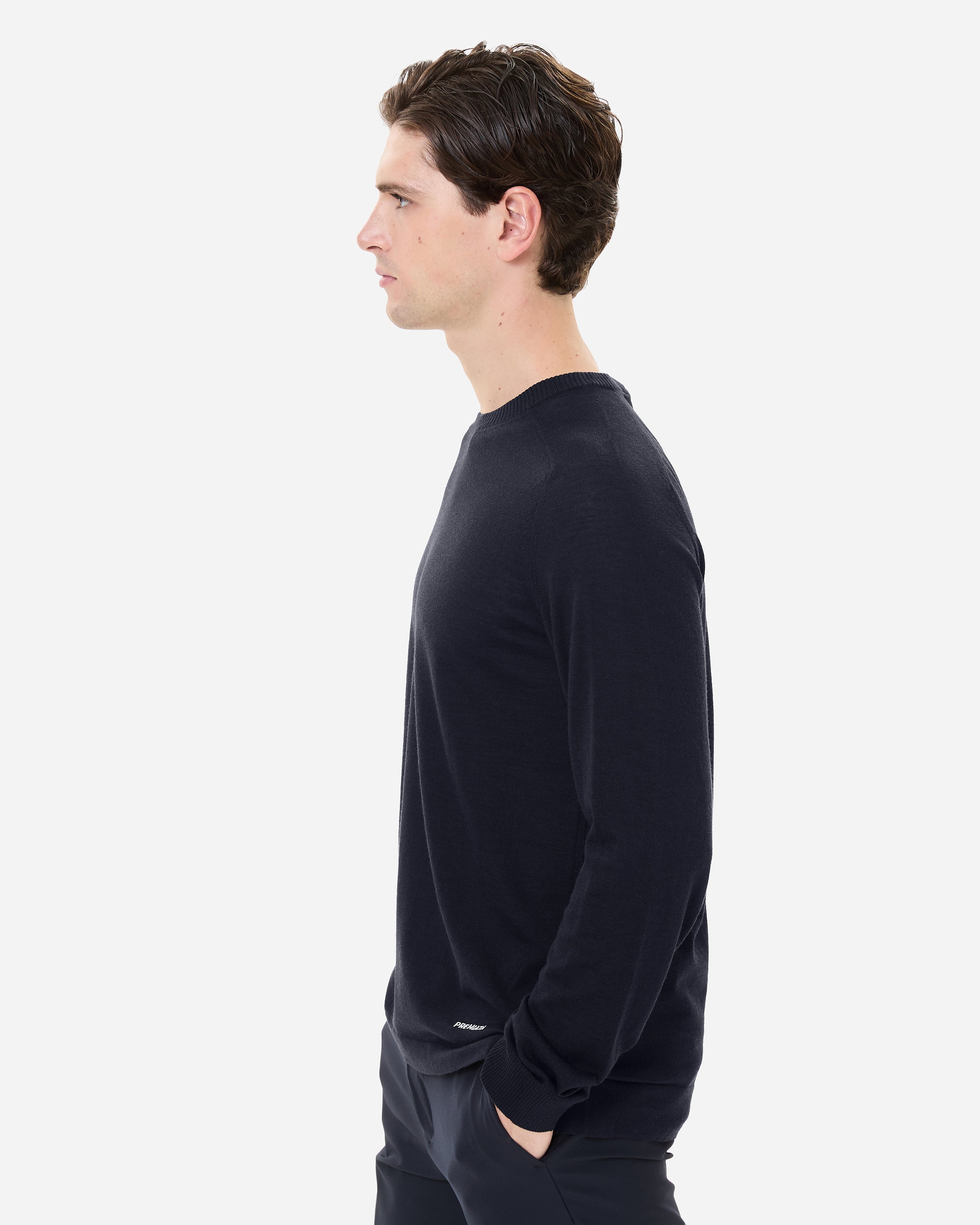 Premiata Maglia Essential pull bleu marine homme