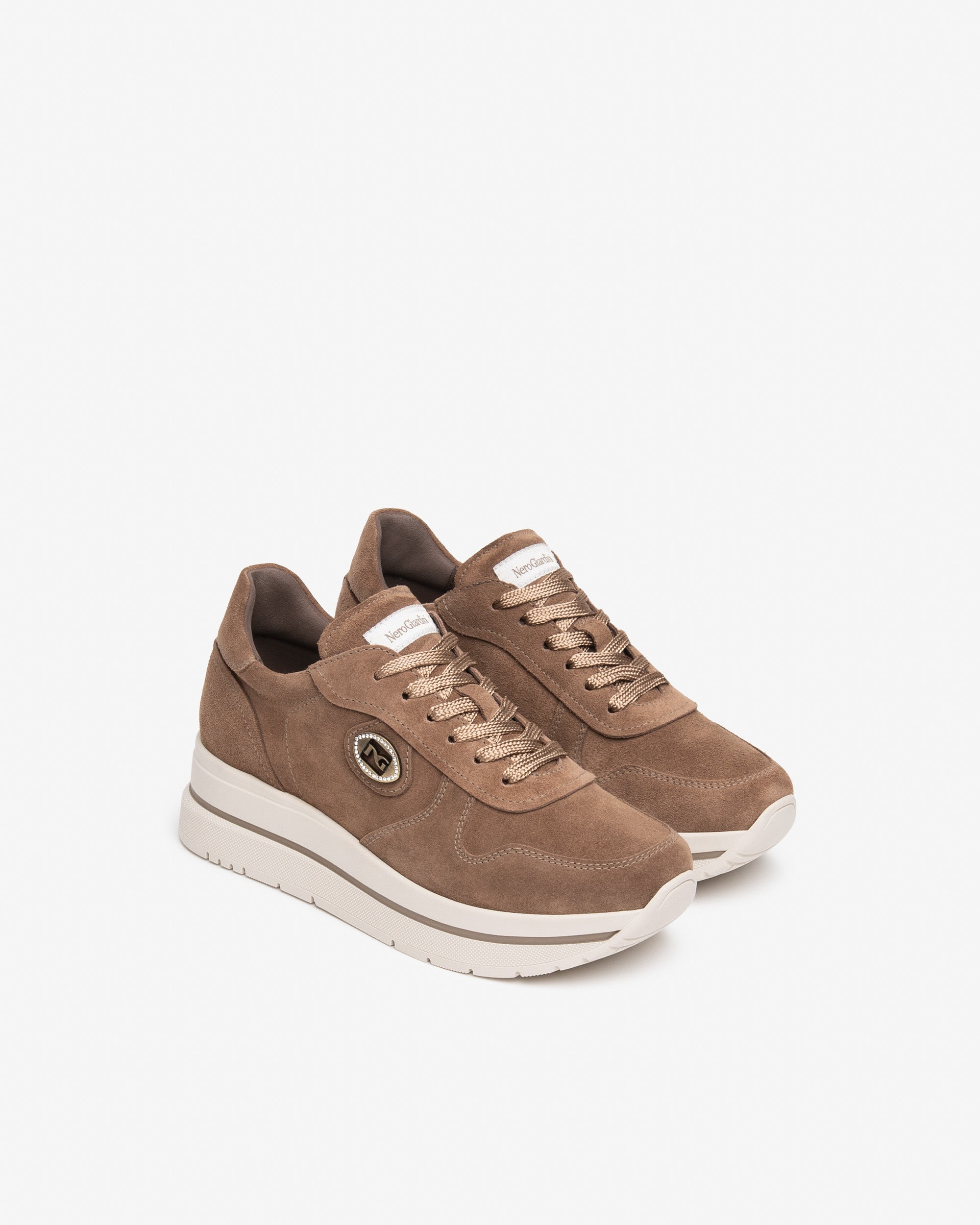 Nero Giardini Sneakers baskets daim femme plateforme 45 mm