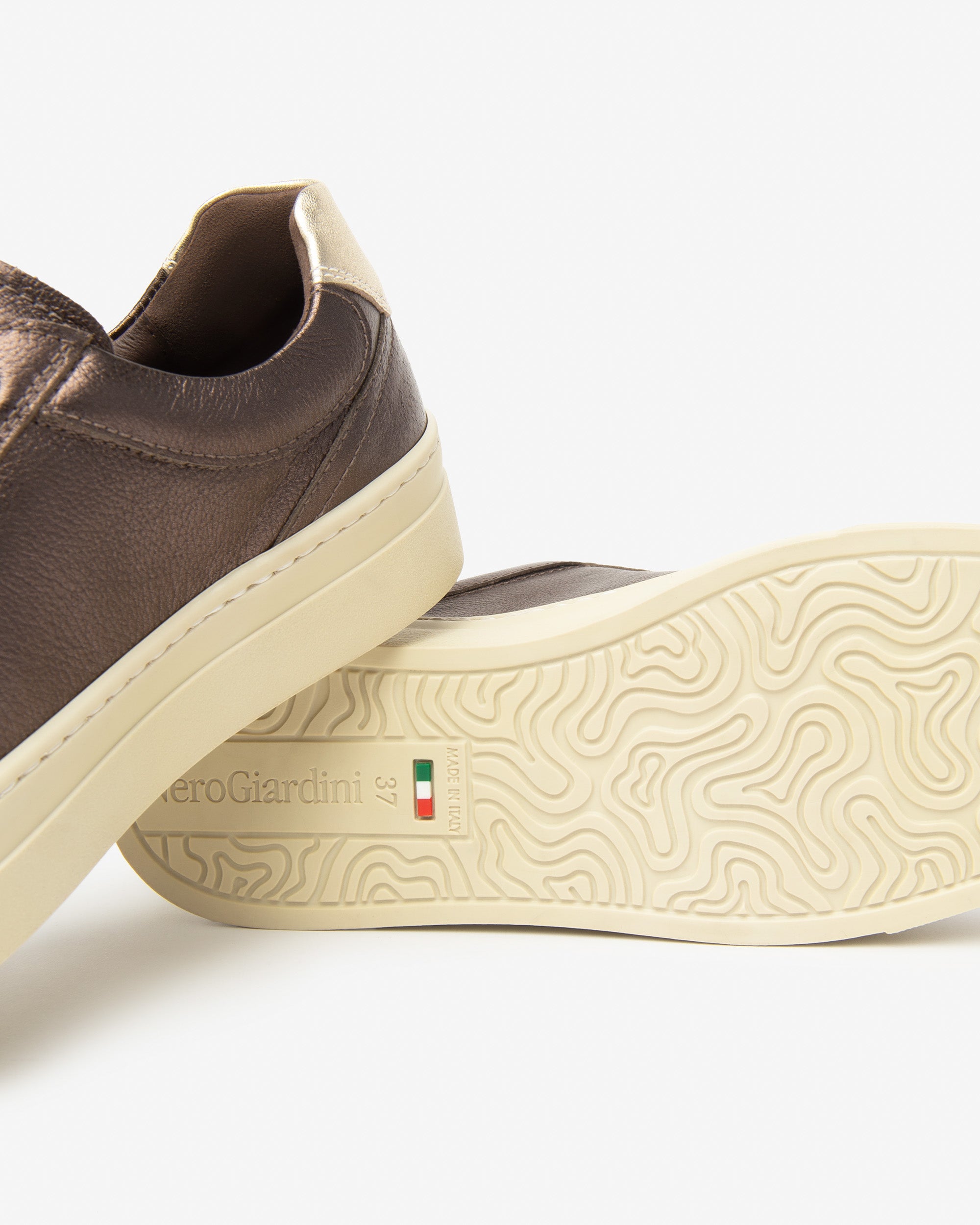 Nero Giardini Sneakers Baskets Cuir Femme Tissu Technique