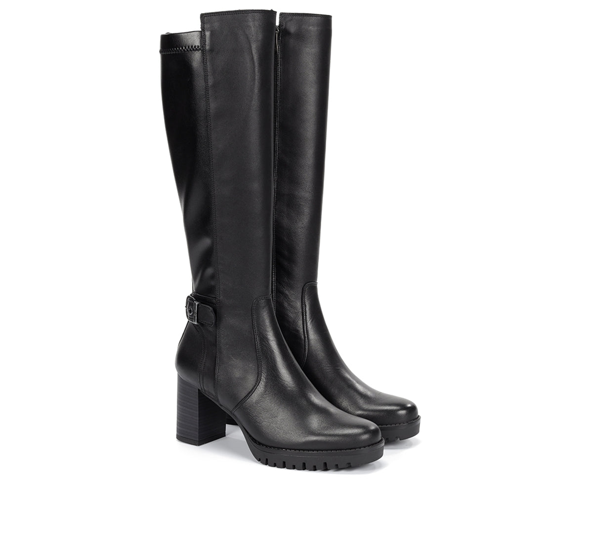 Dorking Evie D8955 Bottes Femme Noir Talon Zip