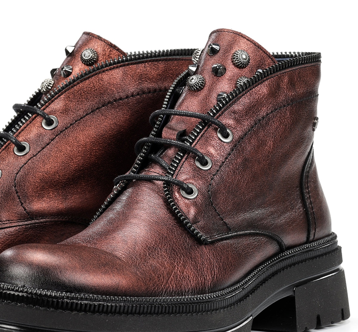 Dorking Cosmo D9390 bottine femme rouge cuir track