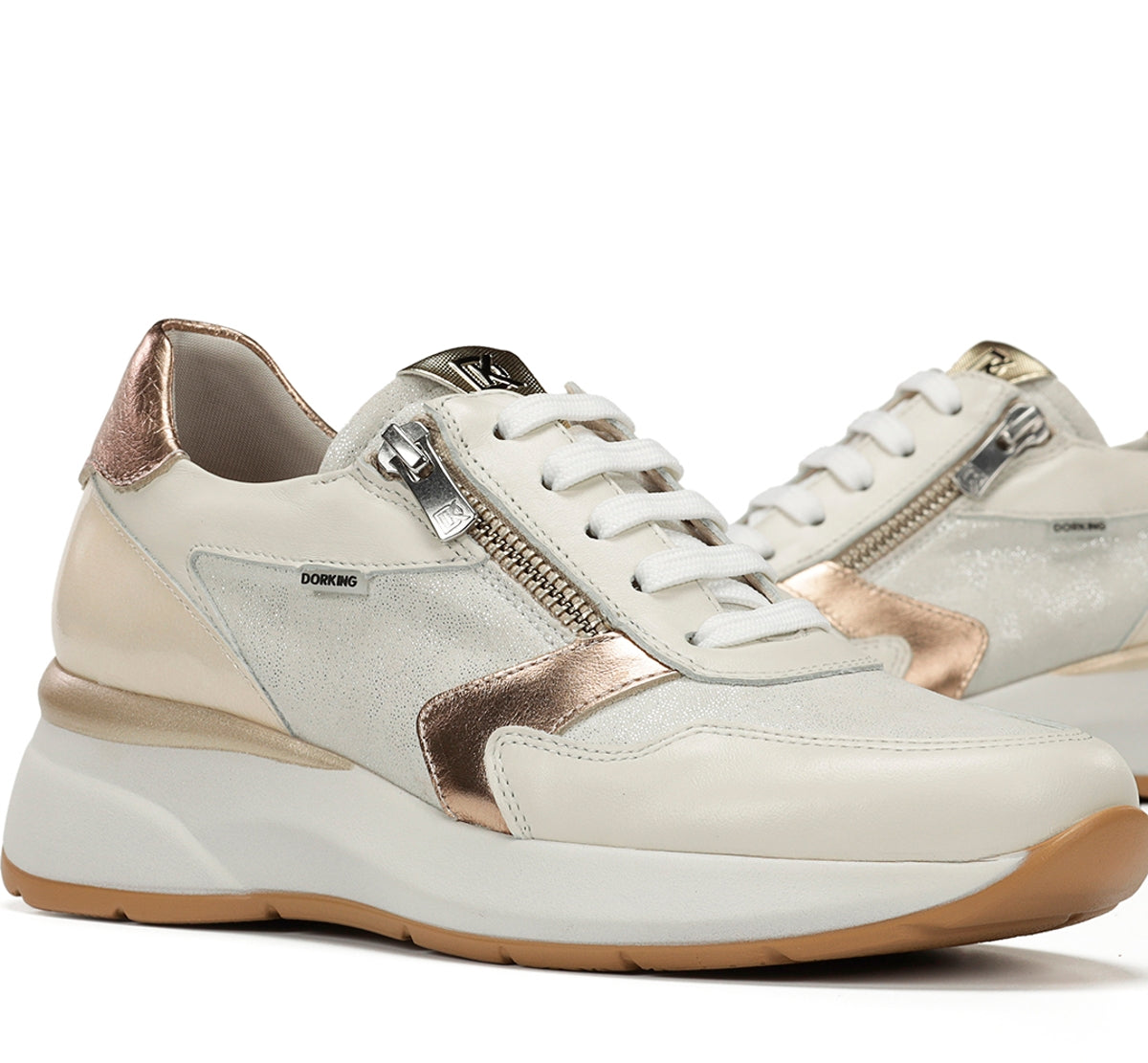 Dorking Flix D9673 baskets blanc femme cuir