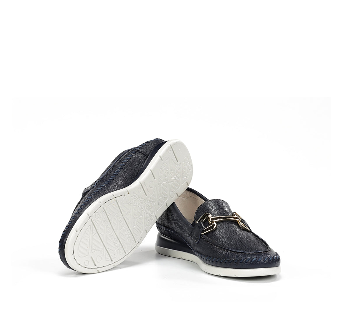 Fluchos Sella F2141 mocassin femme bleu compensé