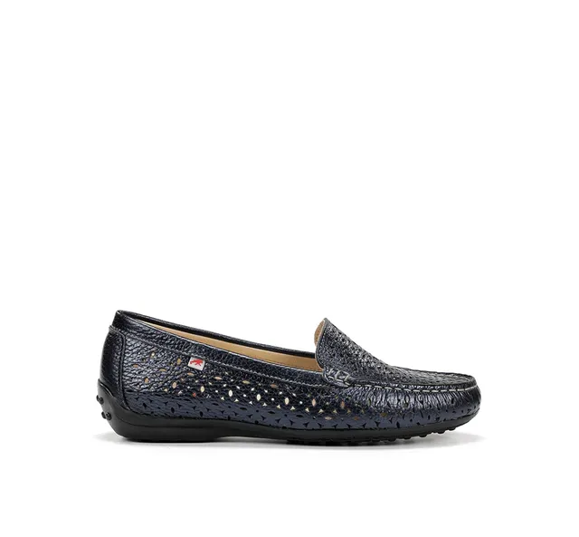Fluchos Bruni F2157 mocassins femme bleu cuir