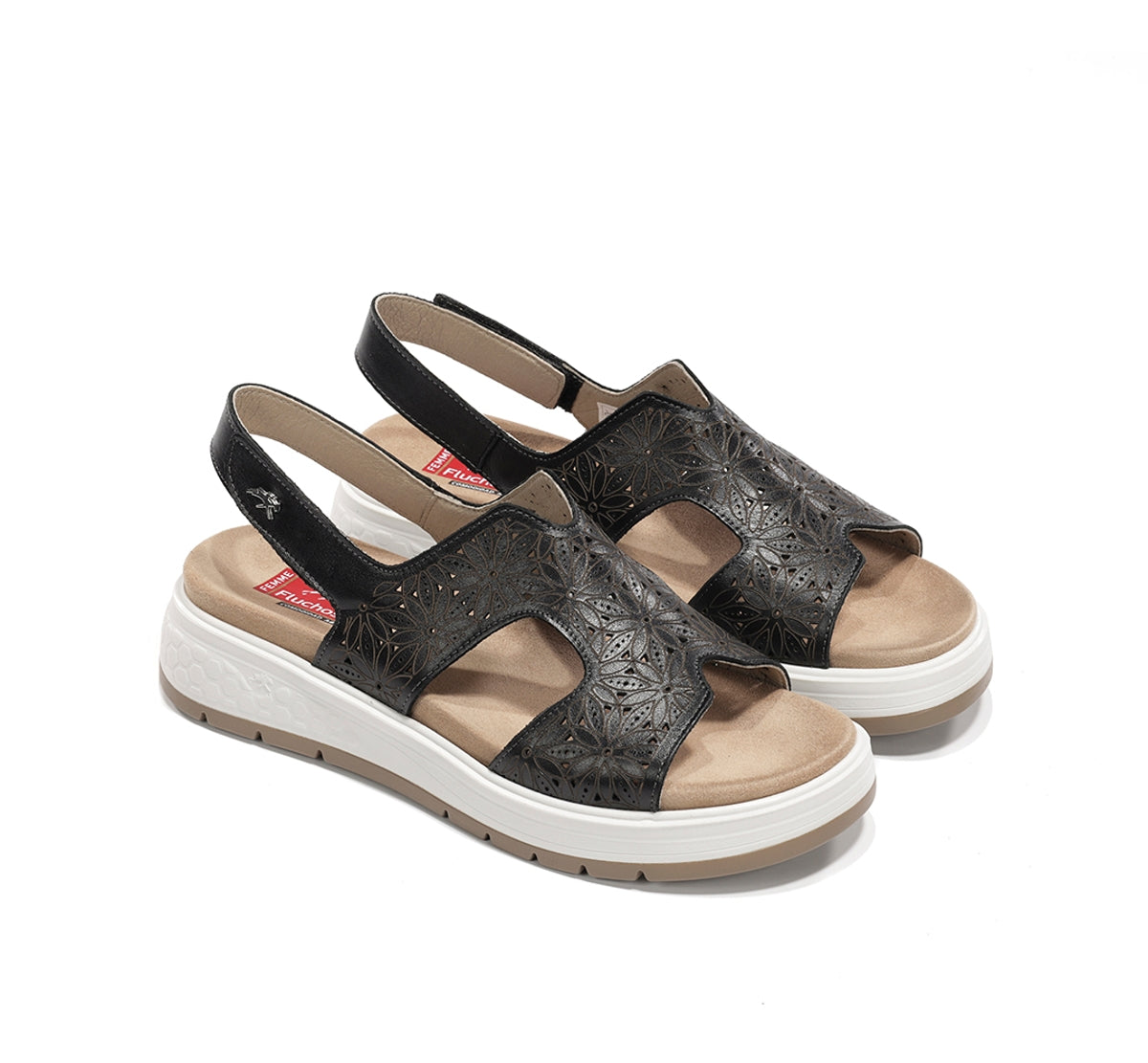 Fluchos Street F2007 sandale noire été confortable