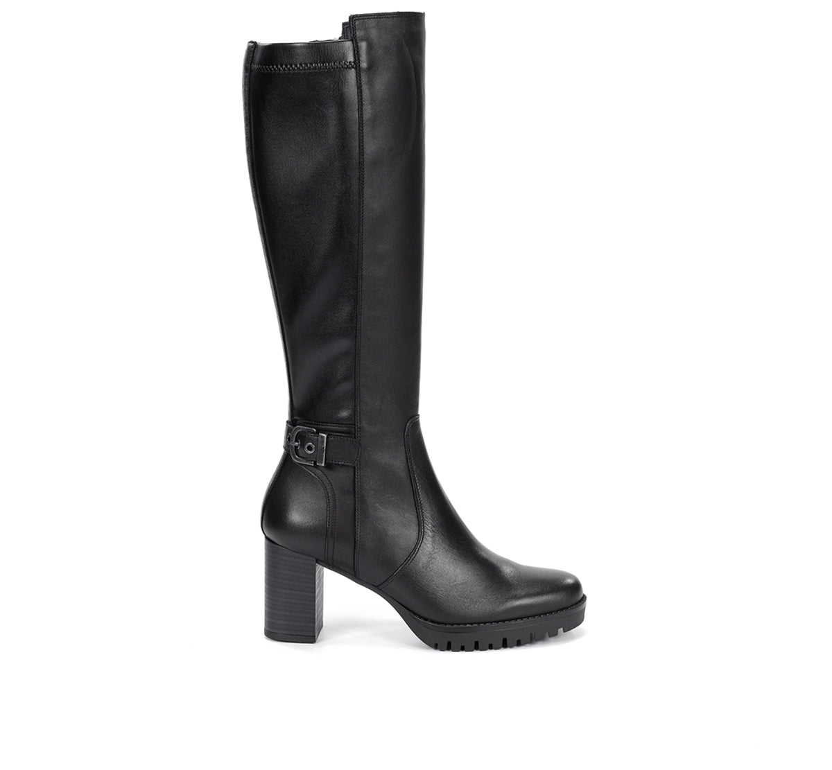 Dorking Evie D8955 Bottes Femme Noir Talon Zip