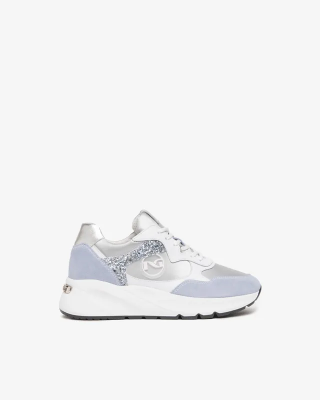 Nero Giardini Sneakers baskets cuir daim femme logo
