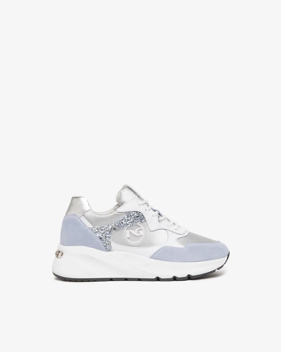 Nero Giardini Sneakers baskets cuir daim femme logo