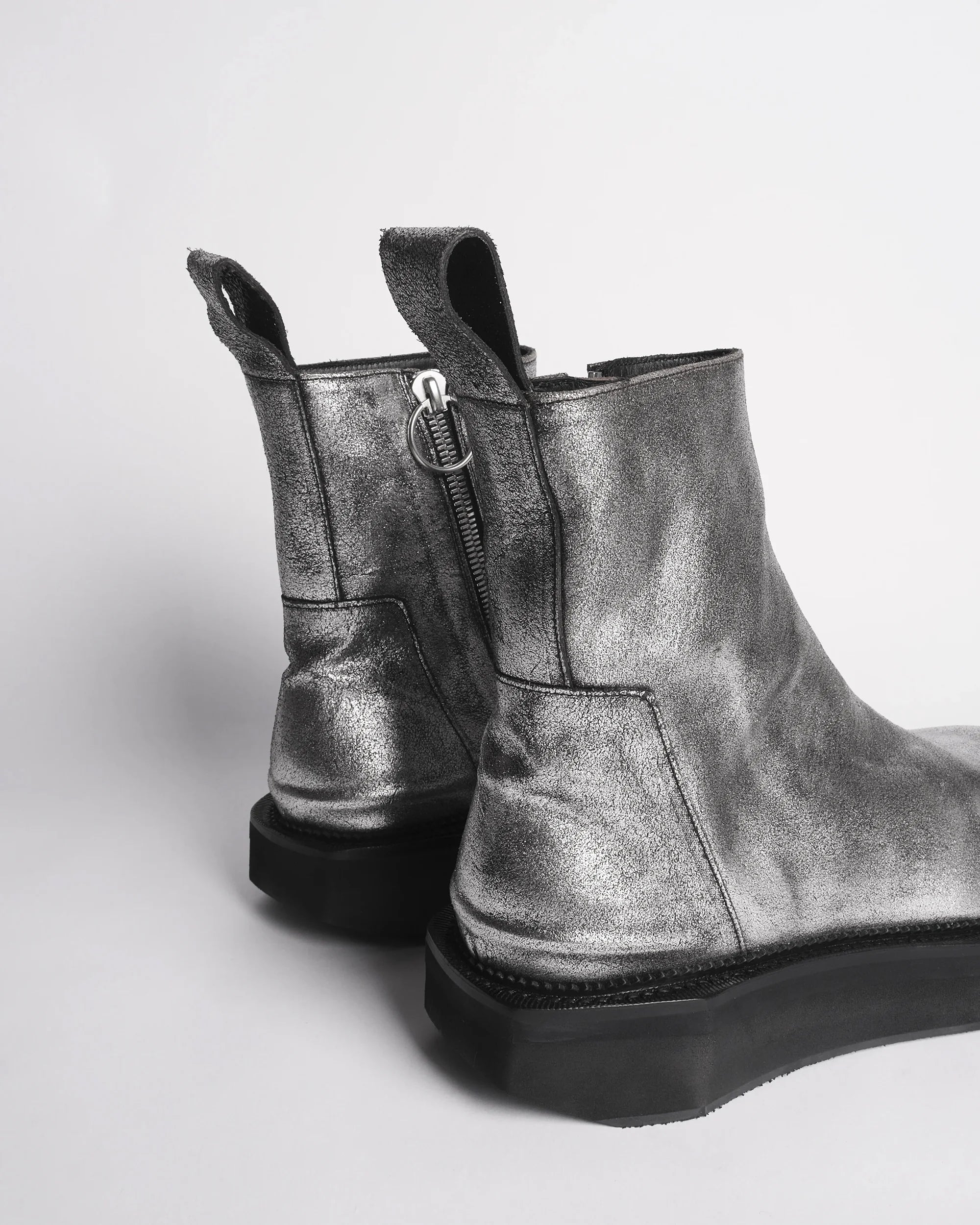 Premiata 003 Boots Cuir Effet Métallique