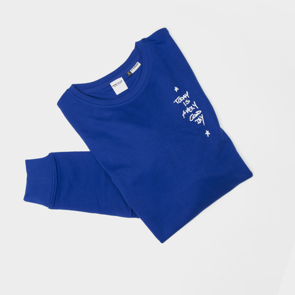 Primabase Leitmotiv sweat coton bio bleu