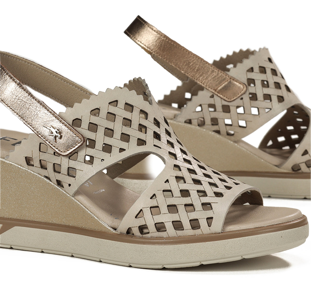 Fluchos Smash F1972 sandale compensée taupe