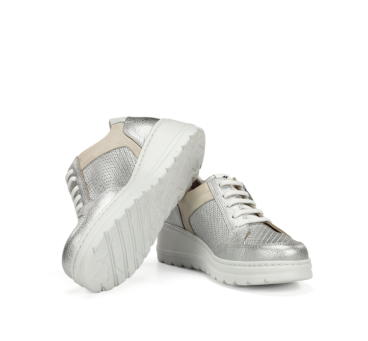 Fluchos Aqua F2173 basket argent compensée femme