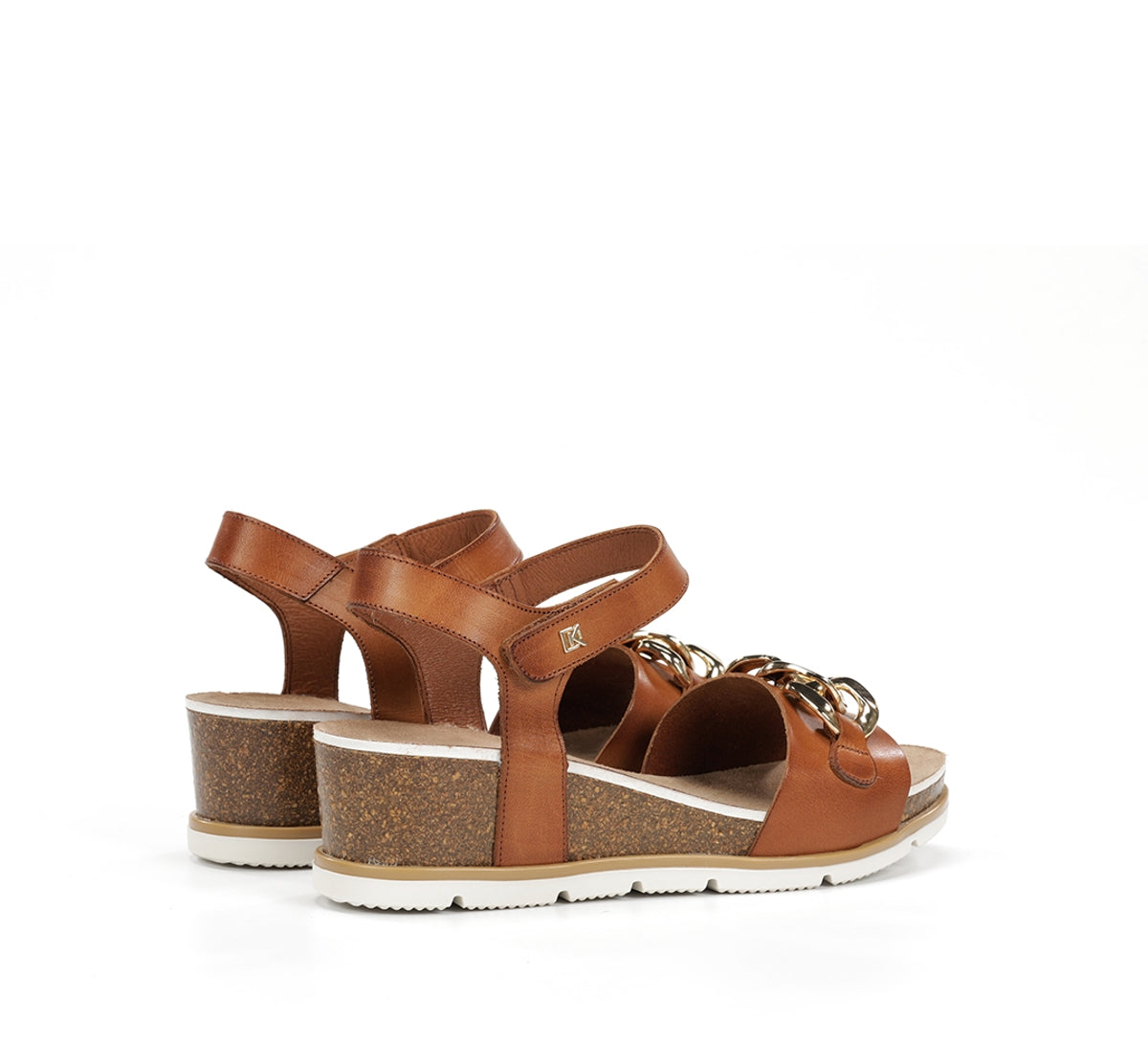 Dorking Gold D9511 Sandales Femme Marron Compensées