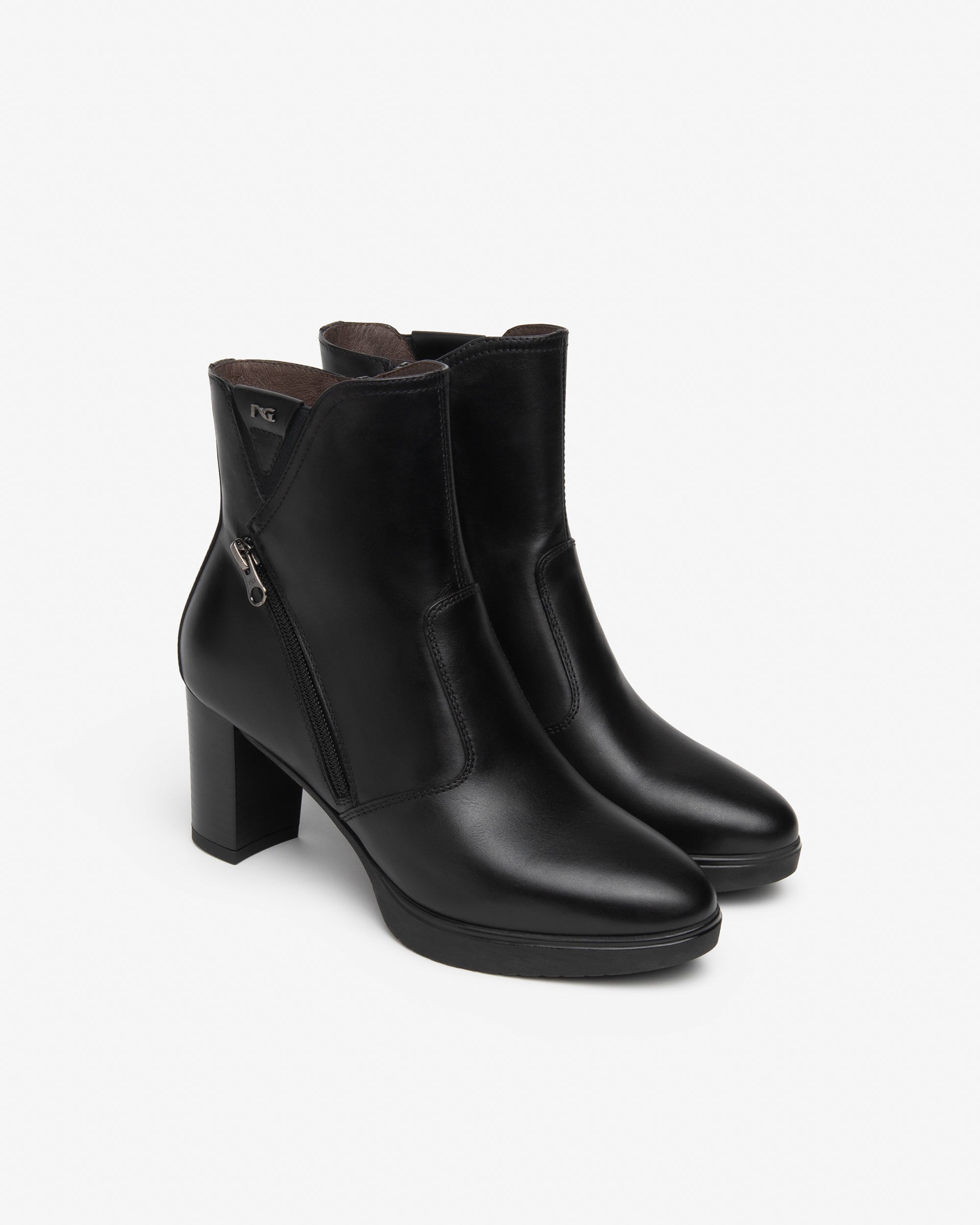 Nero Giardini Ankle Booties bottines cuir plateforme 7 cm