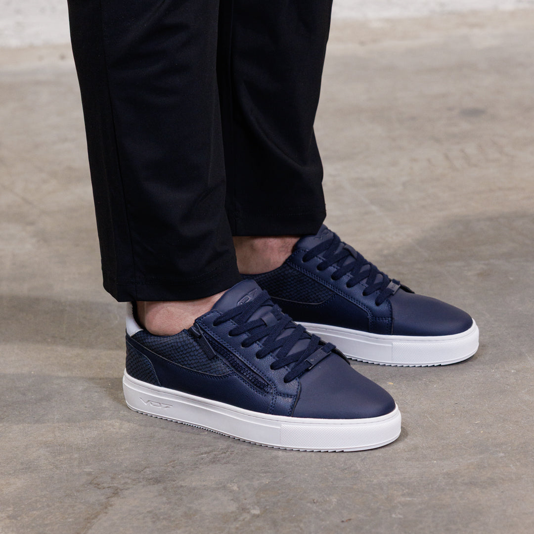VO7 Roma Snake Navy sneakers cuir homme bleu marine