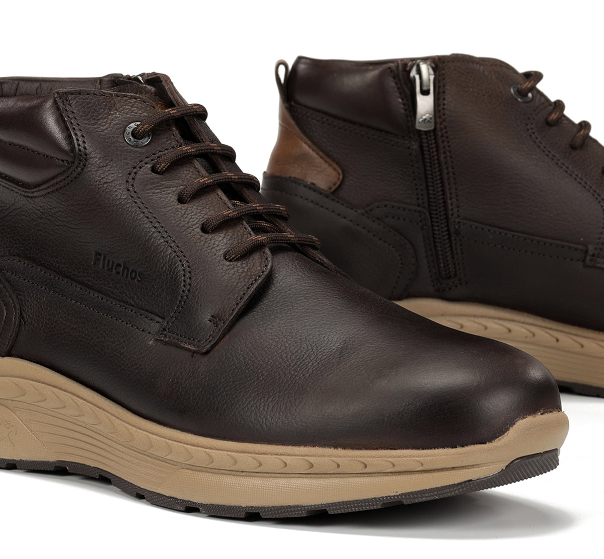 Fluchos Ryder F2291 Bottines Homme Marron Lacets