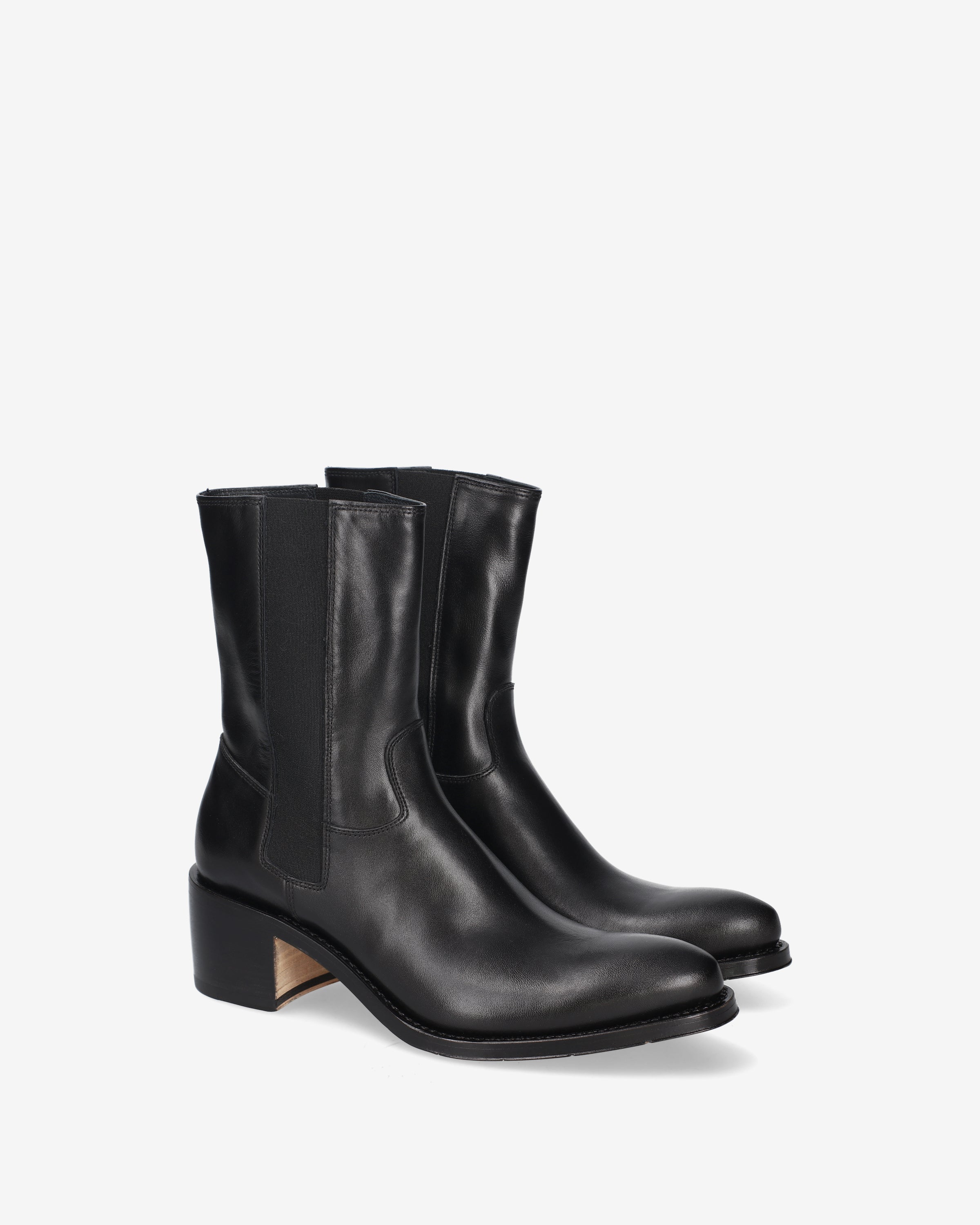 Premiata Boots bottines cuir noir femme talon 60 mm