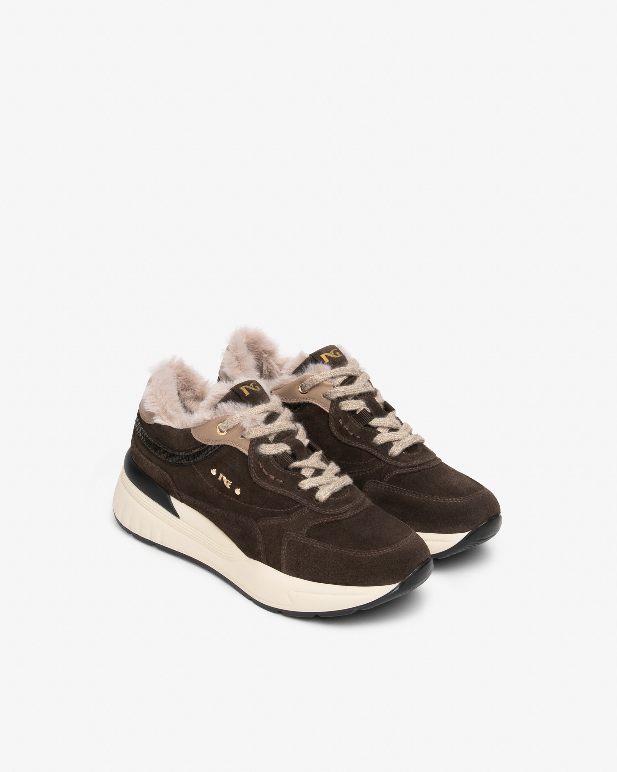 Nero Giardini Sneakers baskets daim cuir femme 60 mm