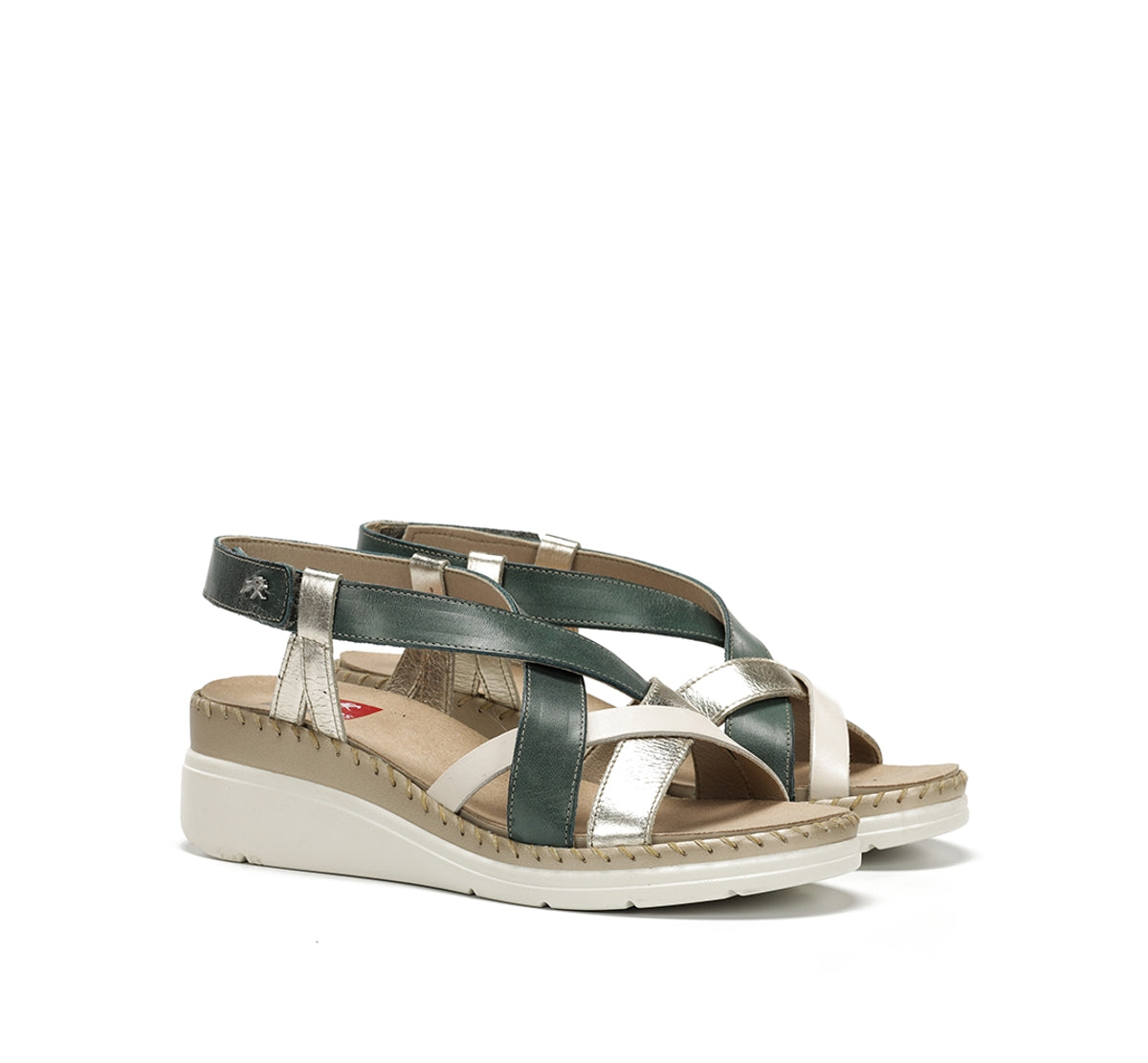 Fluchos Leza F2135 sandale femme bleu cuir confort