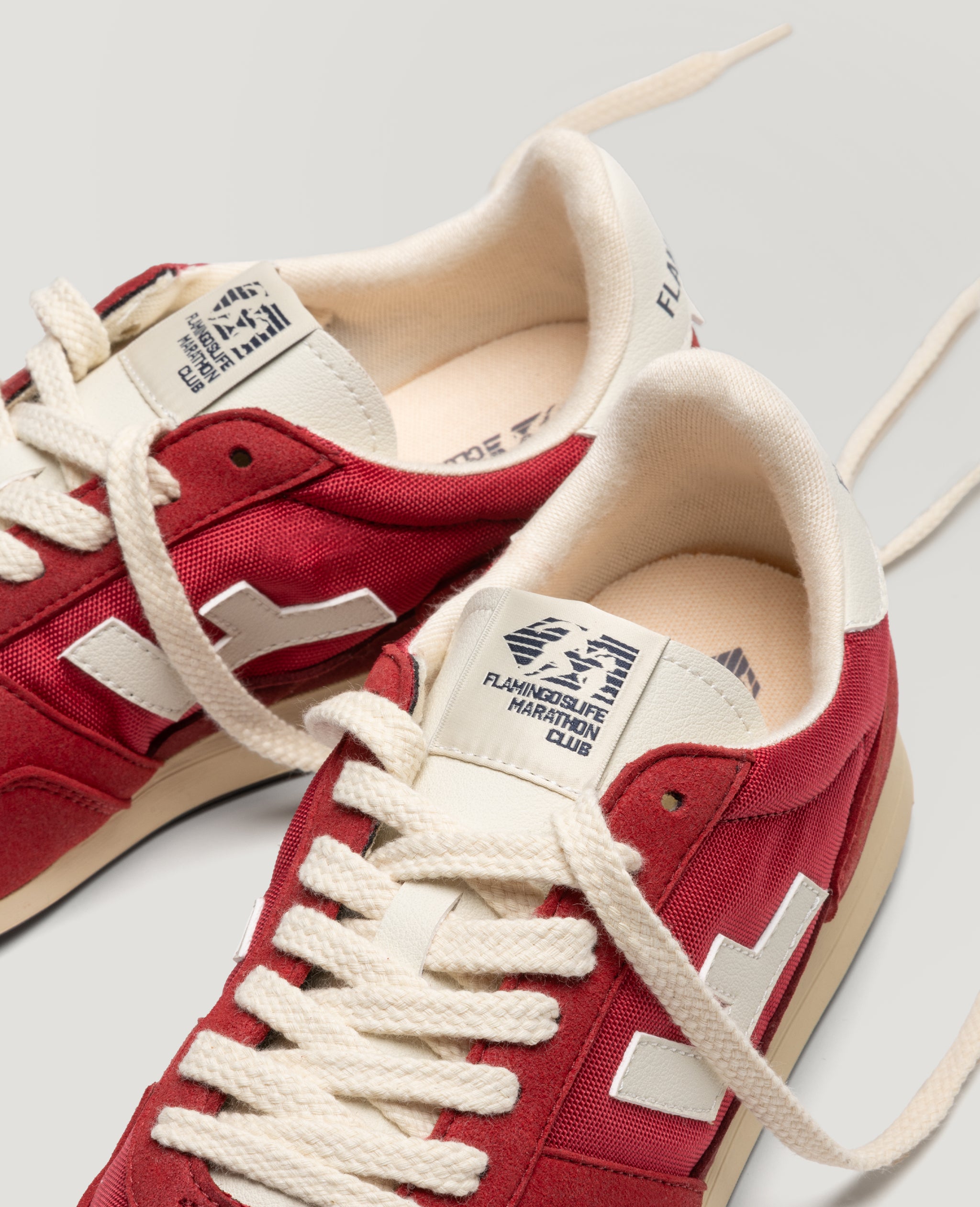 Flamingos Life Marathon Club Scarlet sneakers vegan rouge