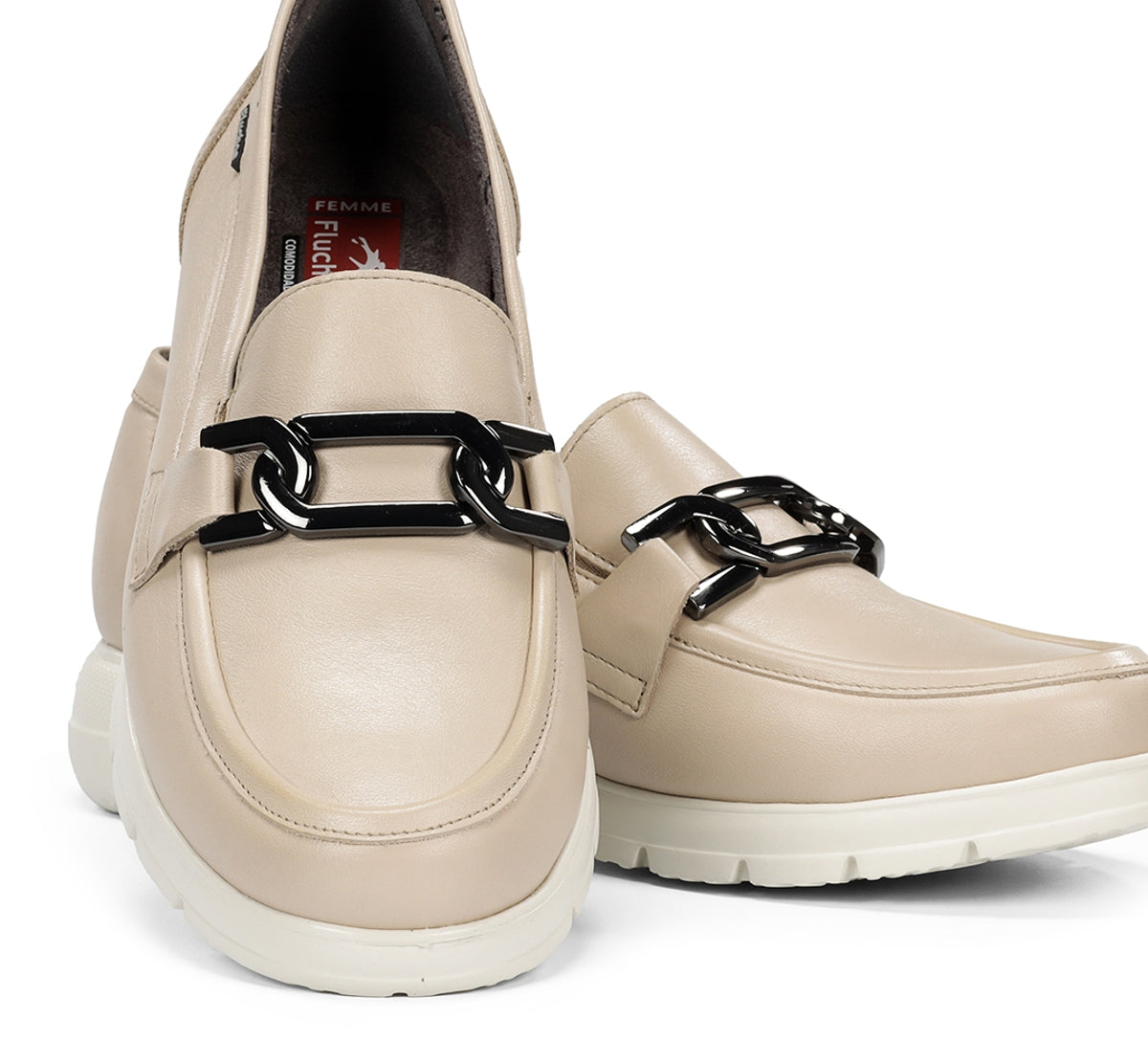 Fluchos Gladis F1794 mocassin femme taupe